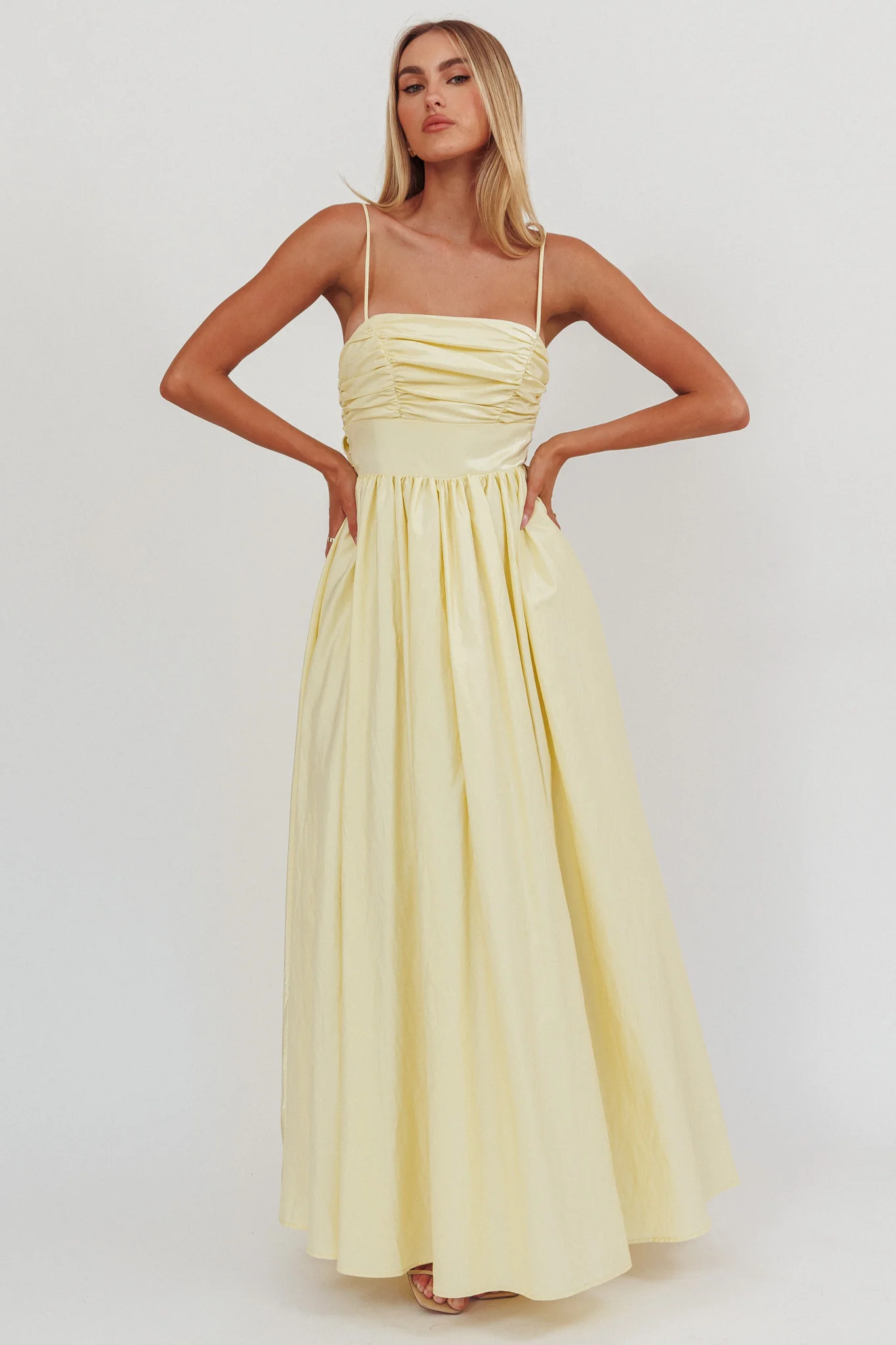 Love Songs Back Bow Maxi Dress Butter