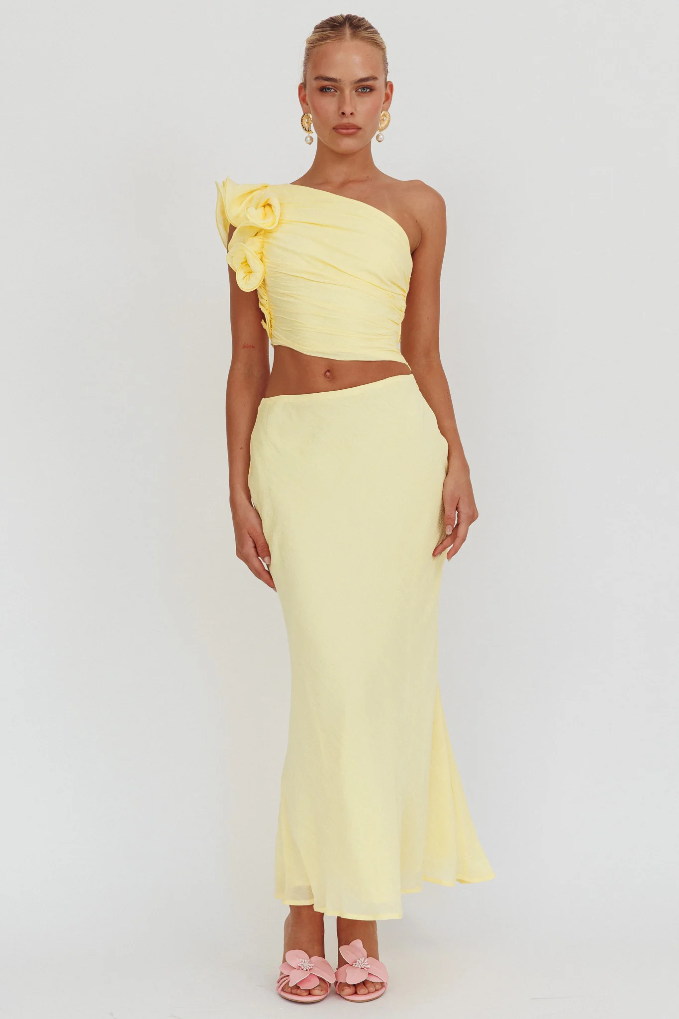 Deanna Maxi Skirt Lemon