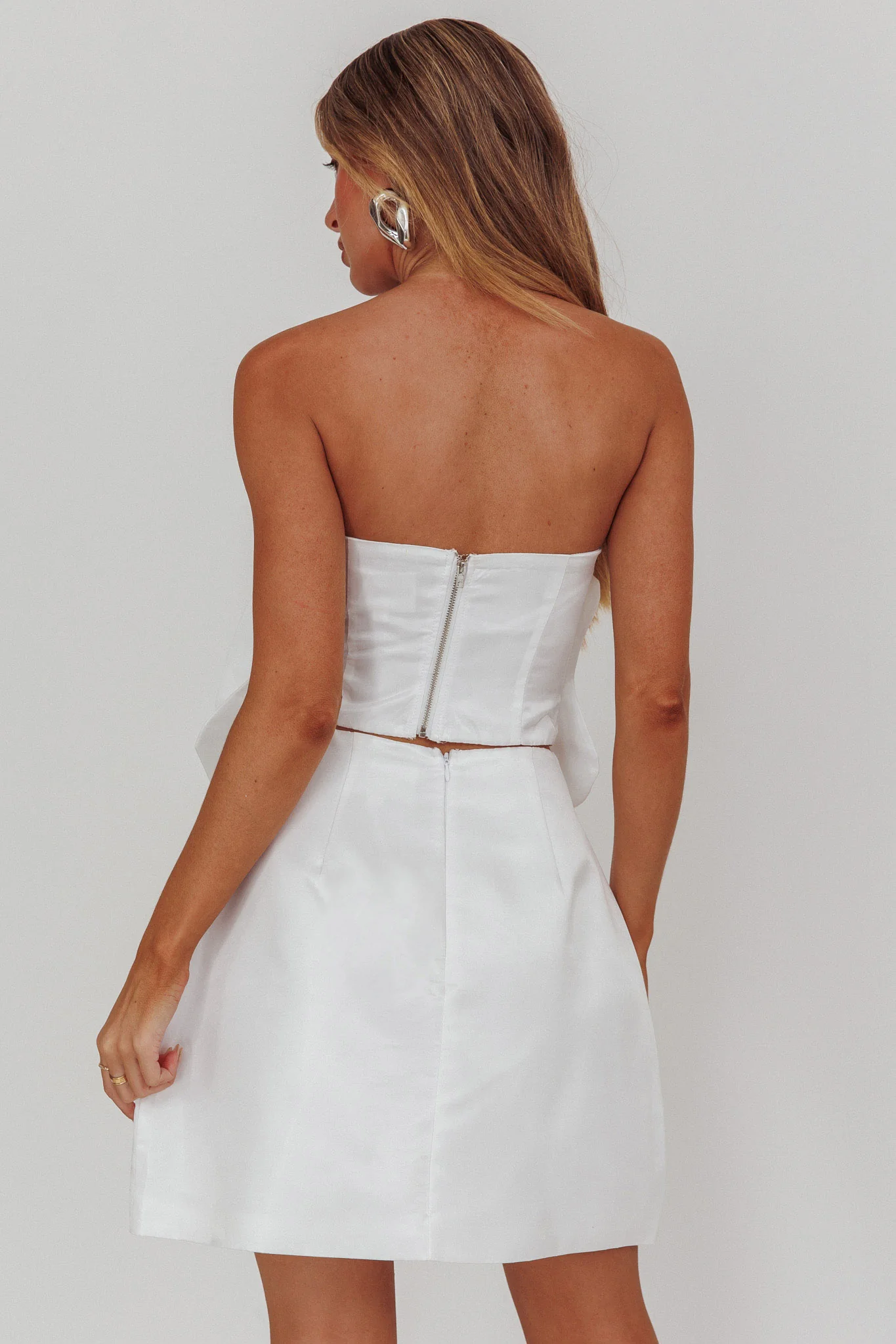 Count Down A-Line Mini Skirt Oyster