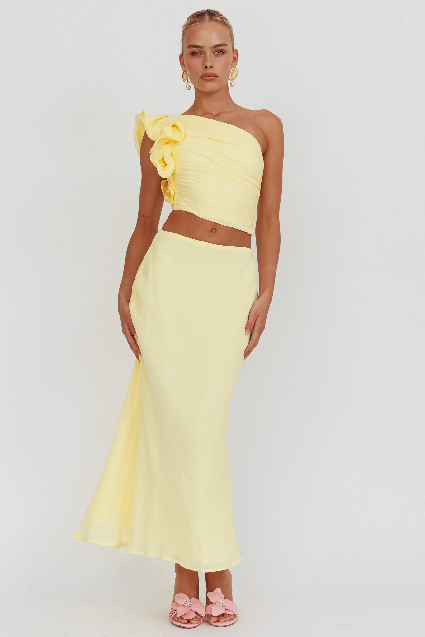 Deanna Maxi Skirt Lemon