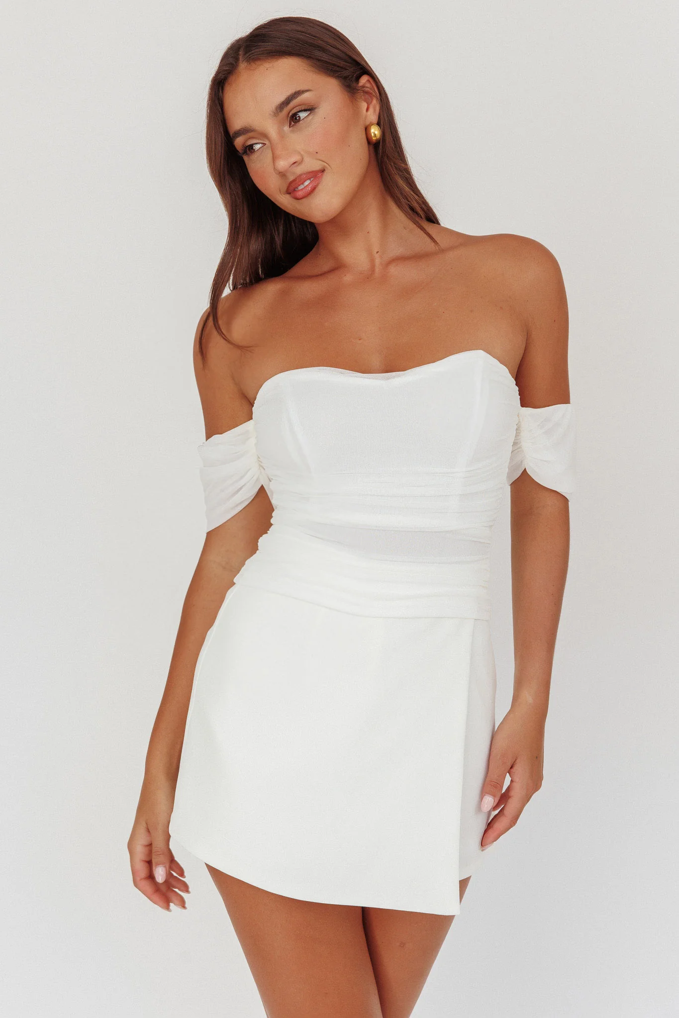 Melonie Off-Shoulder Top White