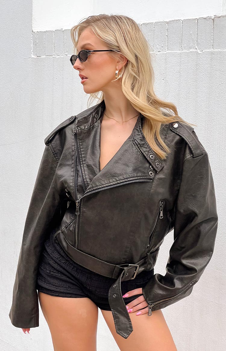 Lioness Onyx Driftwood Bomber