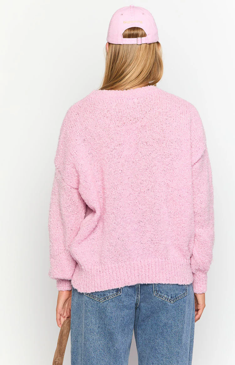 Oxford Pink Knit Sweater