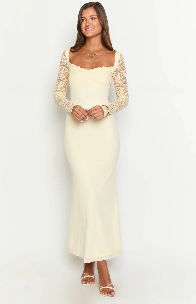 Orlanda Cream Maxi Dress