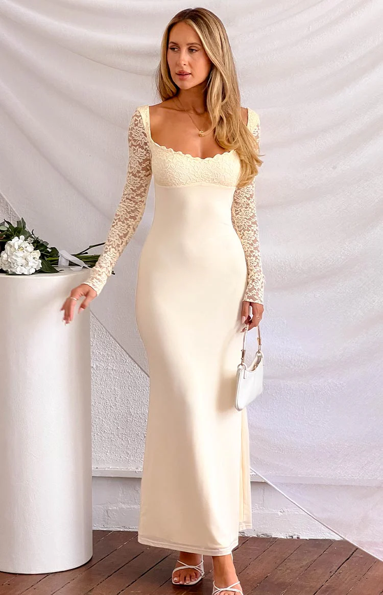 Orlanda Cream Maxi Dress