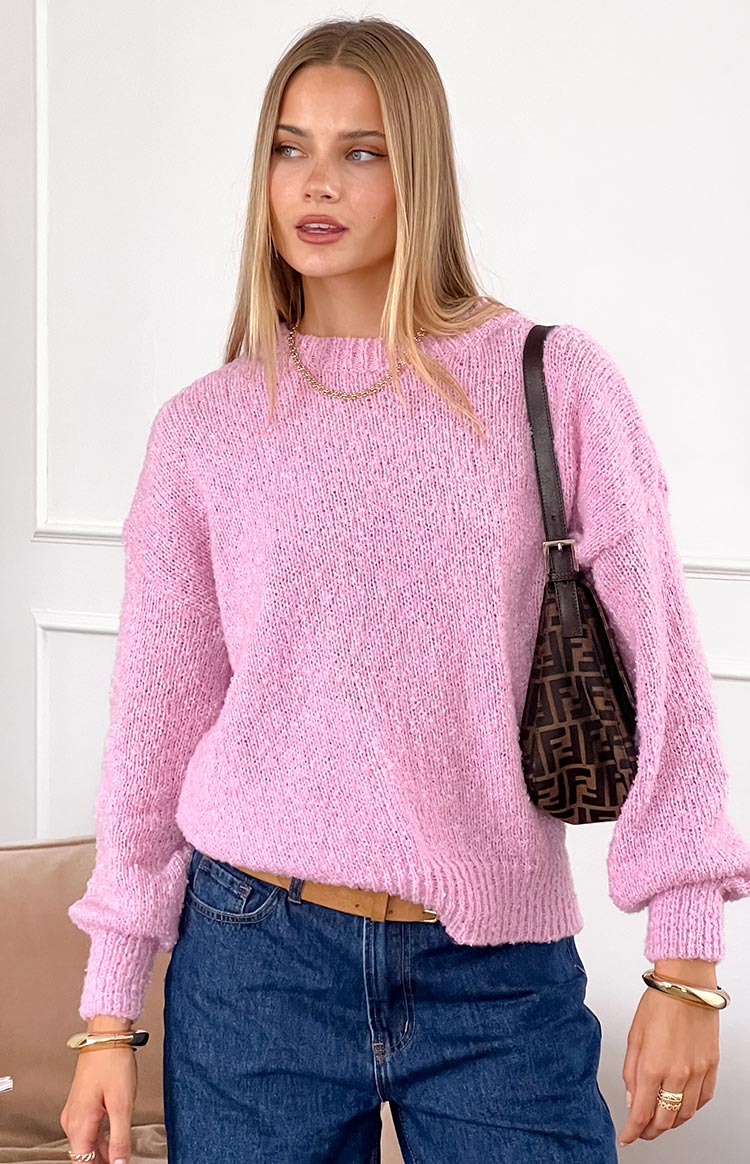 Oxford Pink Knit Sweater