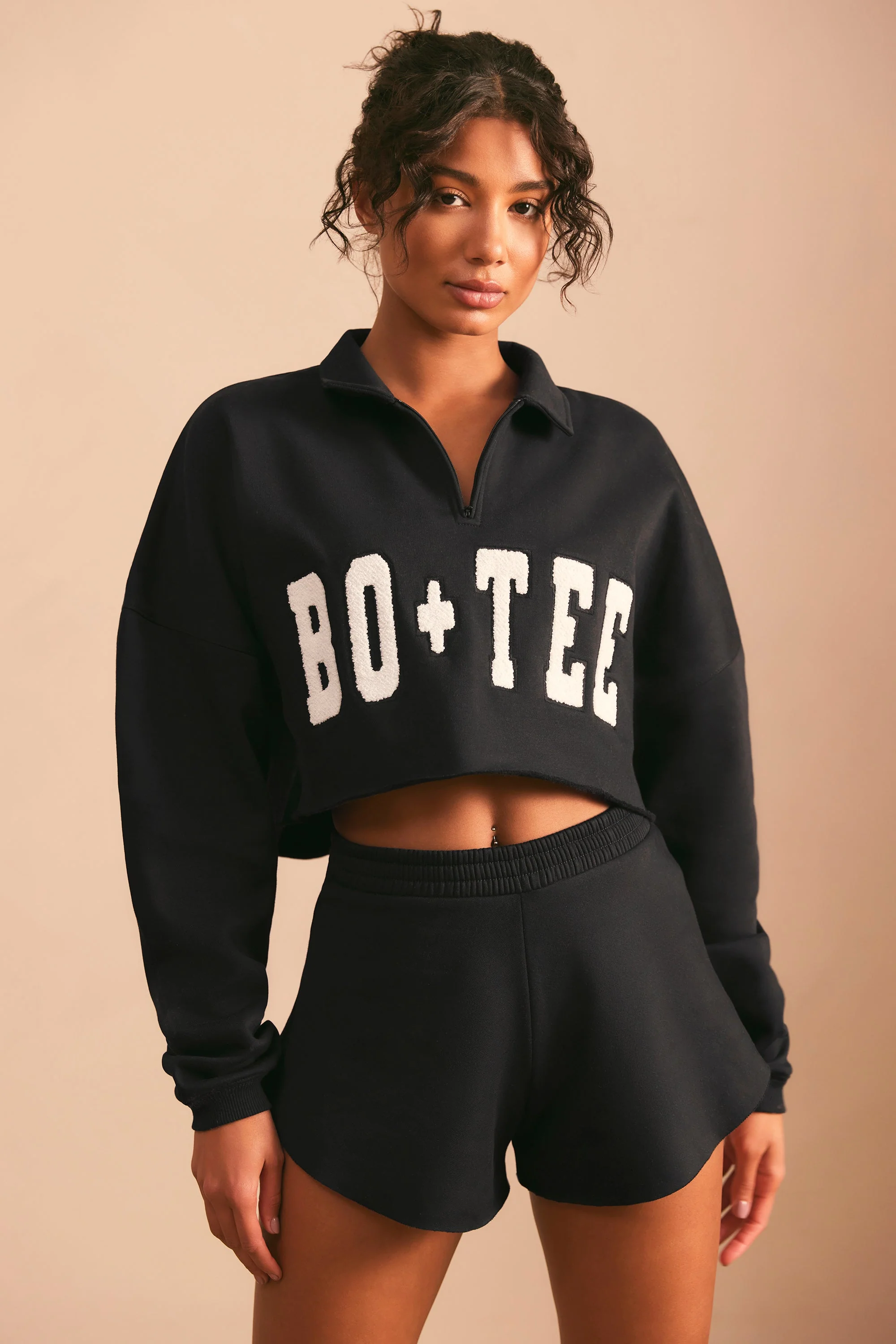 Half Zip Sweater in Black