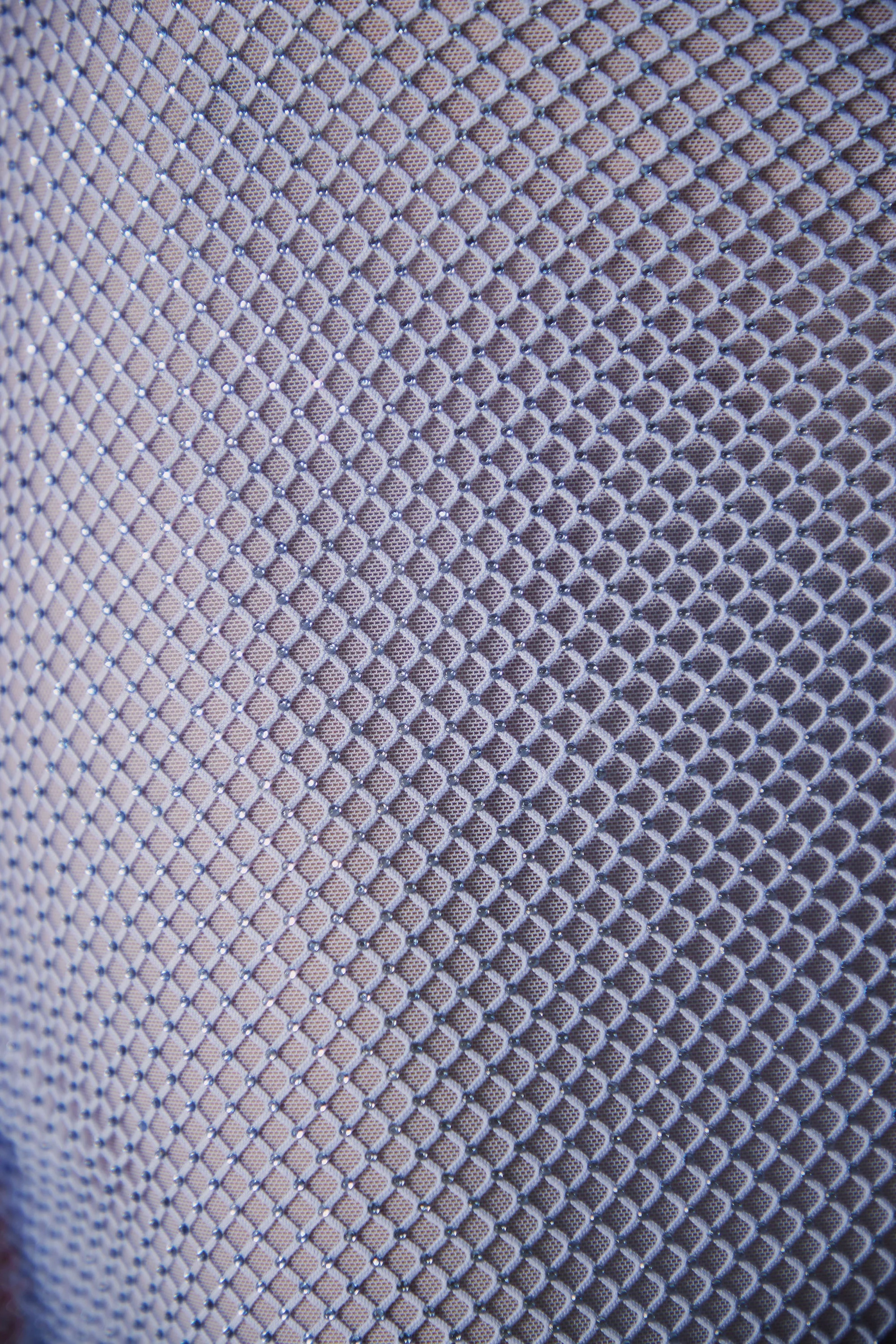 Embellished Cowl Neck Corset Top in Blue