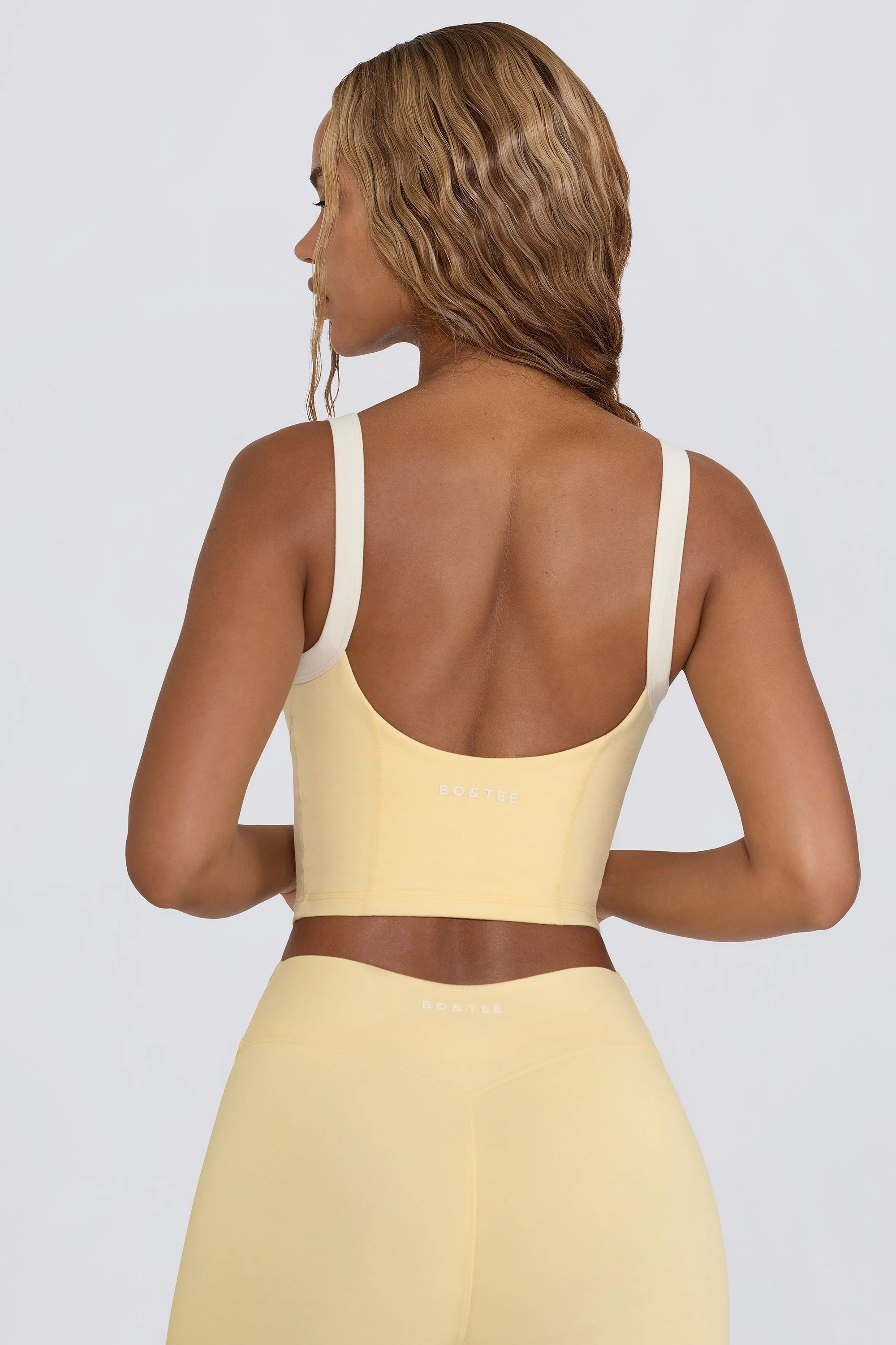 Cropped Tank Top in Lemon Marl