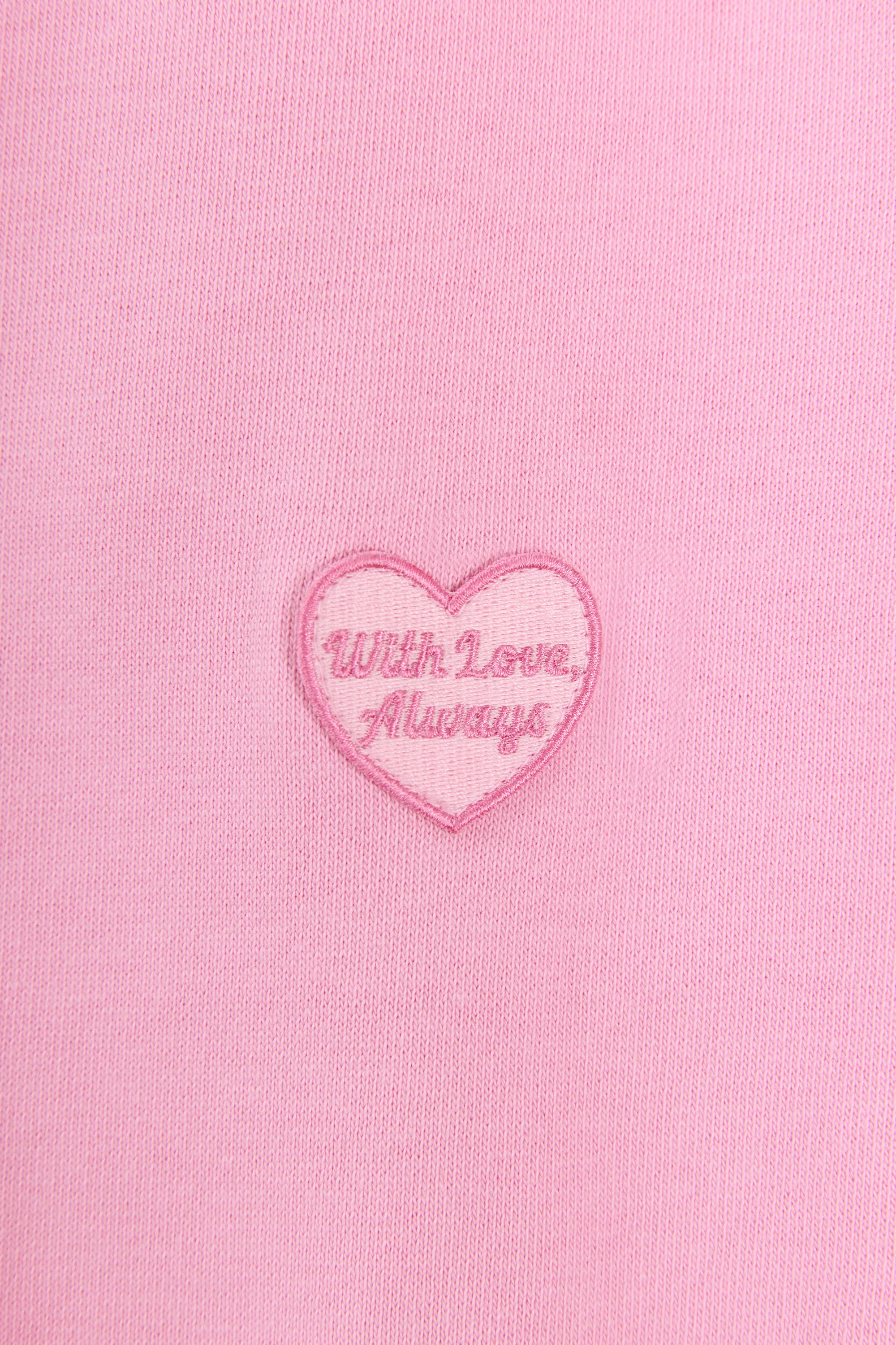 Cropped Zip-Up Hoodie in Baby Pink