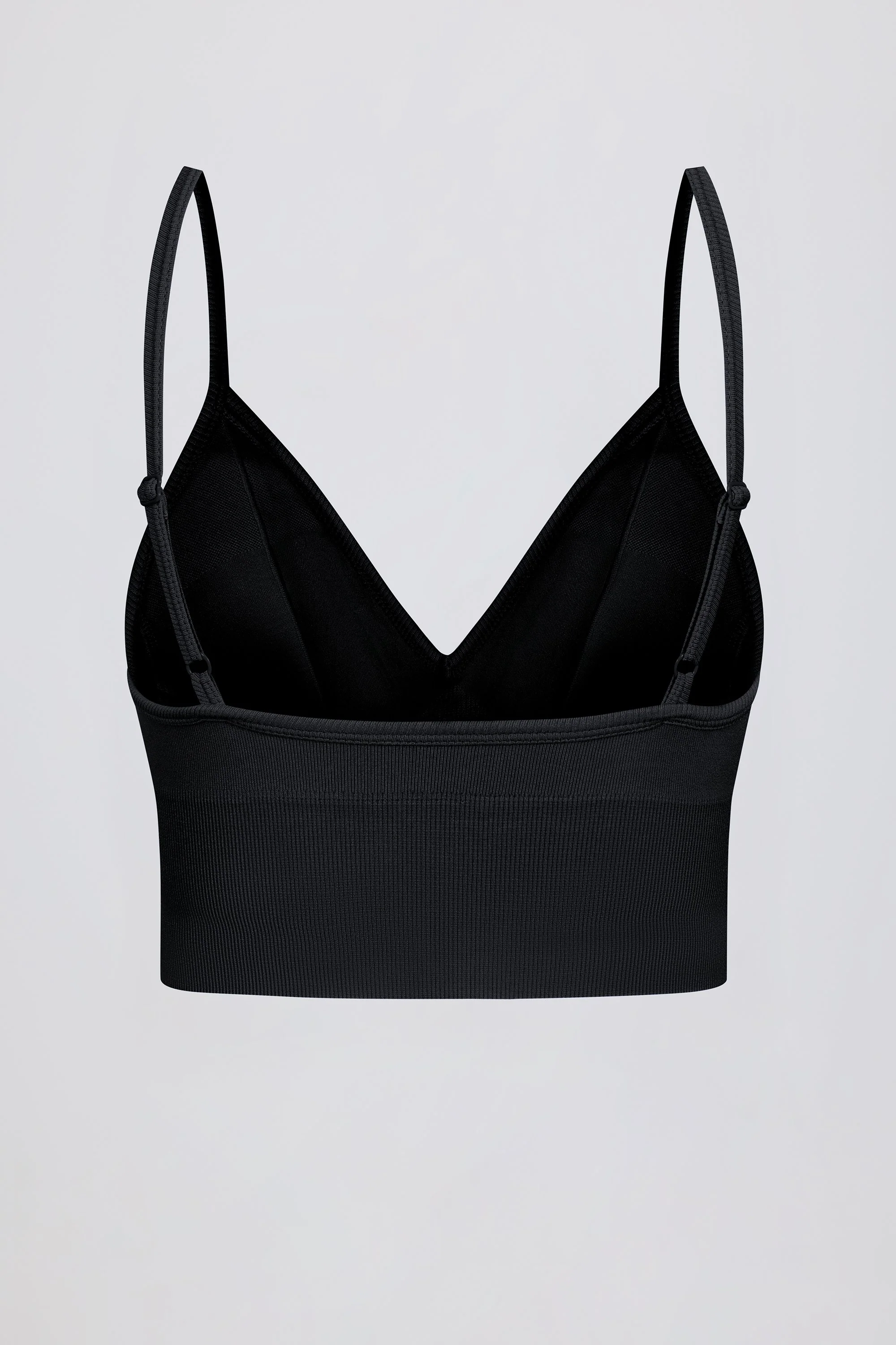Define Luxe V-Neck Sports Bra in Black
