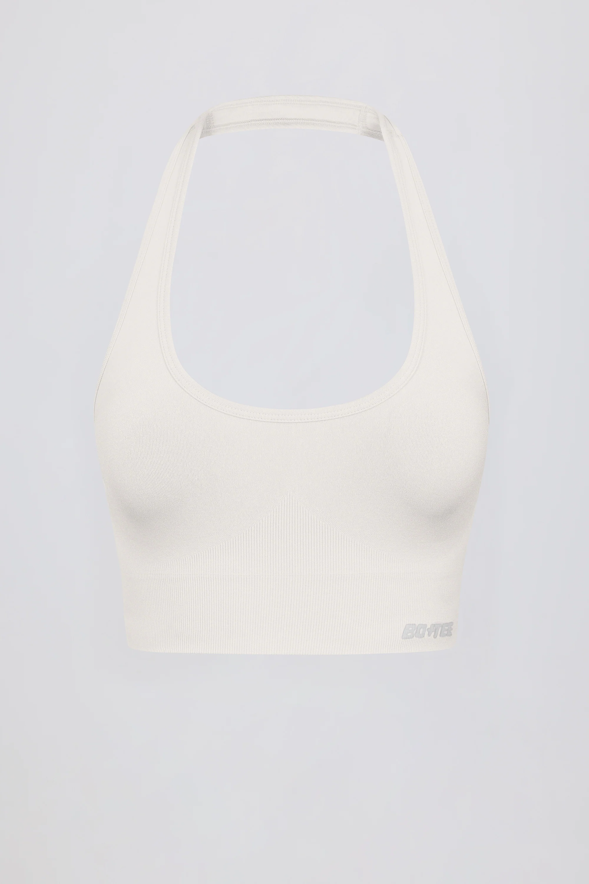 Define Luxe Halterneck Sports Bra in White