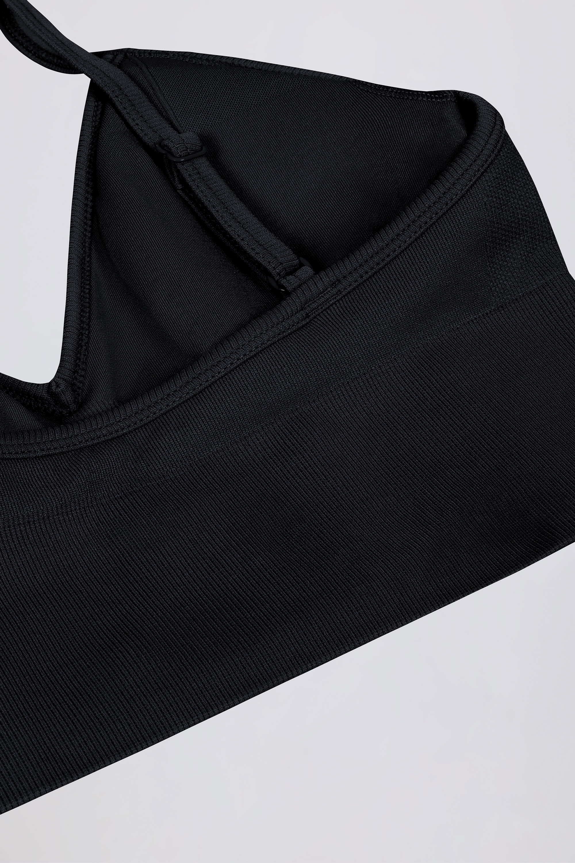 Define Luxe V-Neck Sports Bra in Black