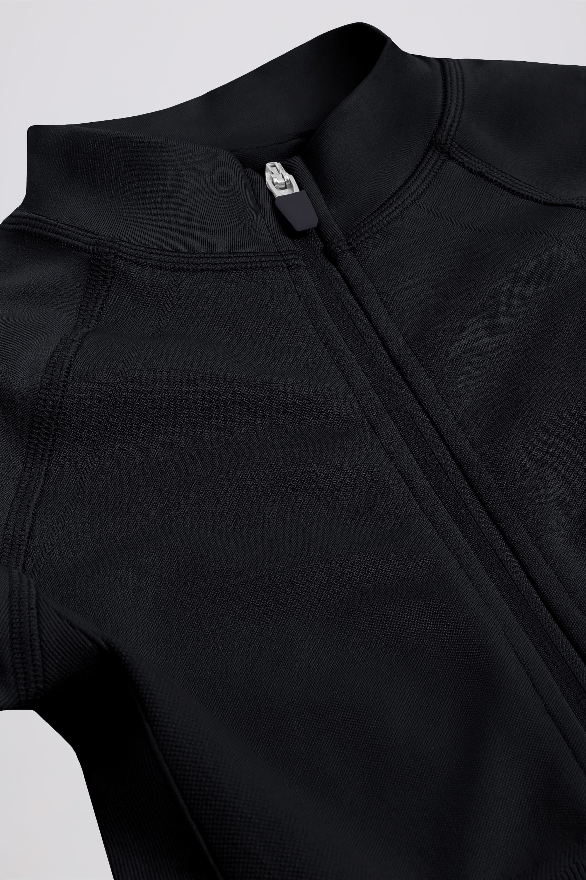 Define Luxe Zip-Up Jacket in Black