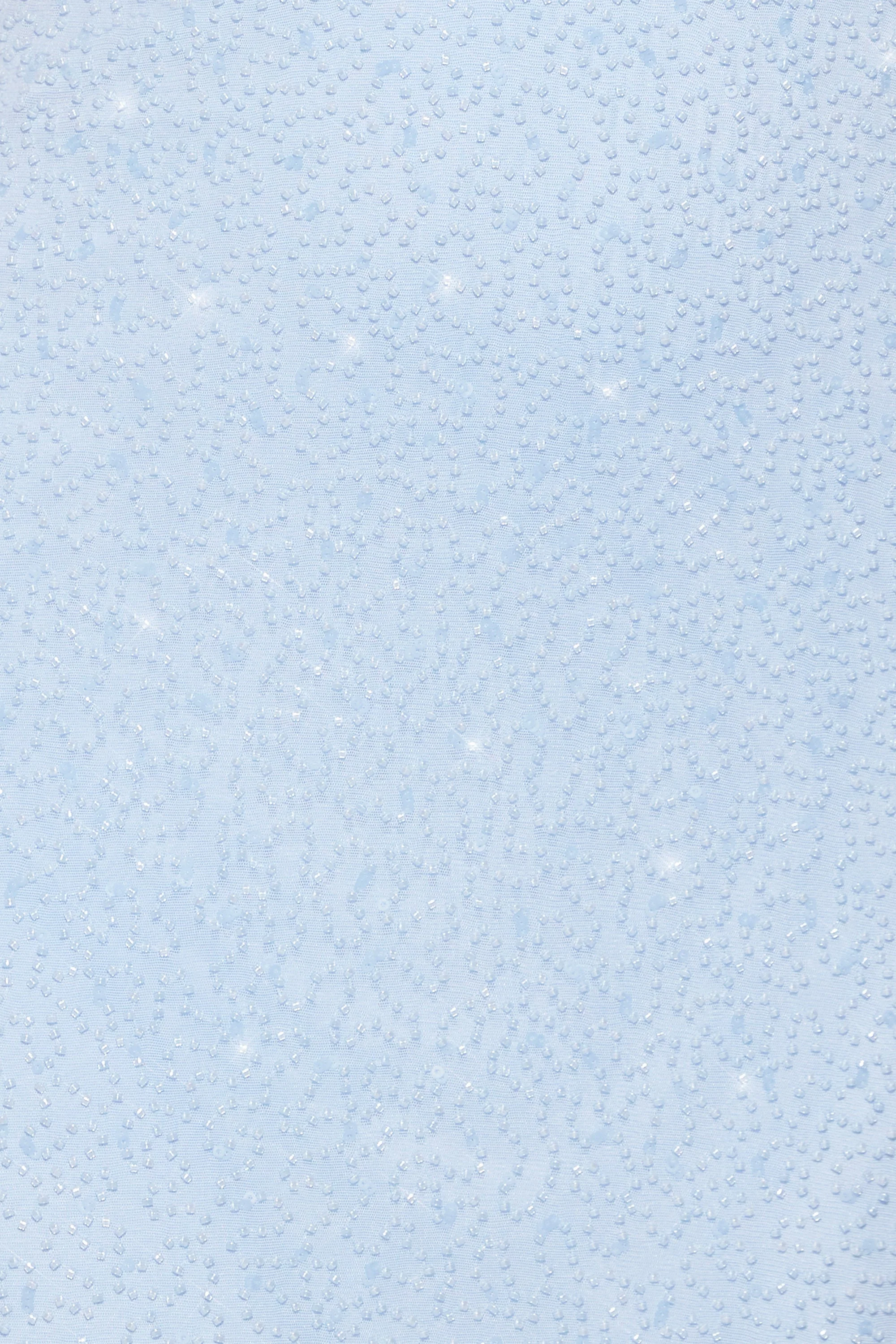 Embellished Plunge Halter Neck Evening Gown in Blue