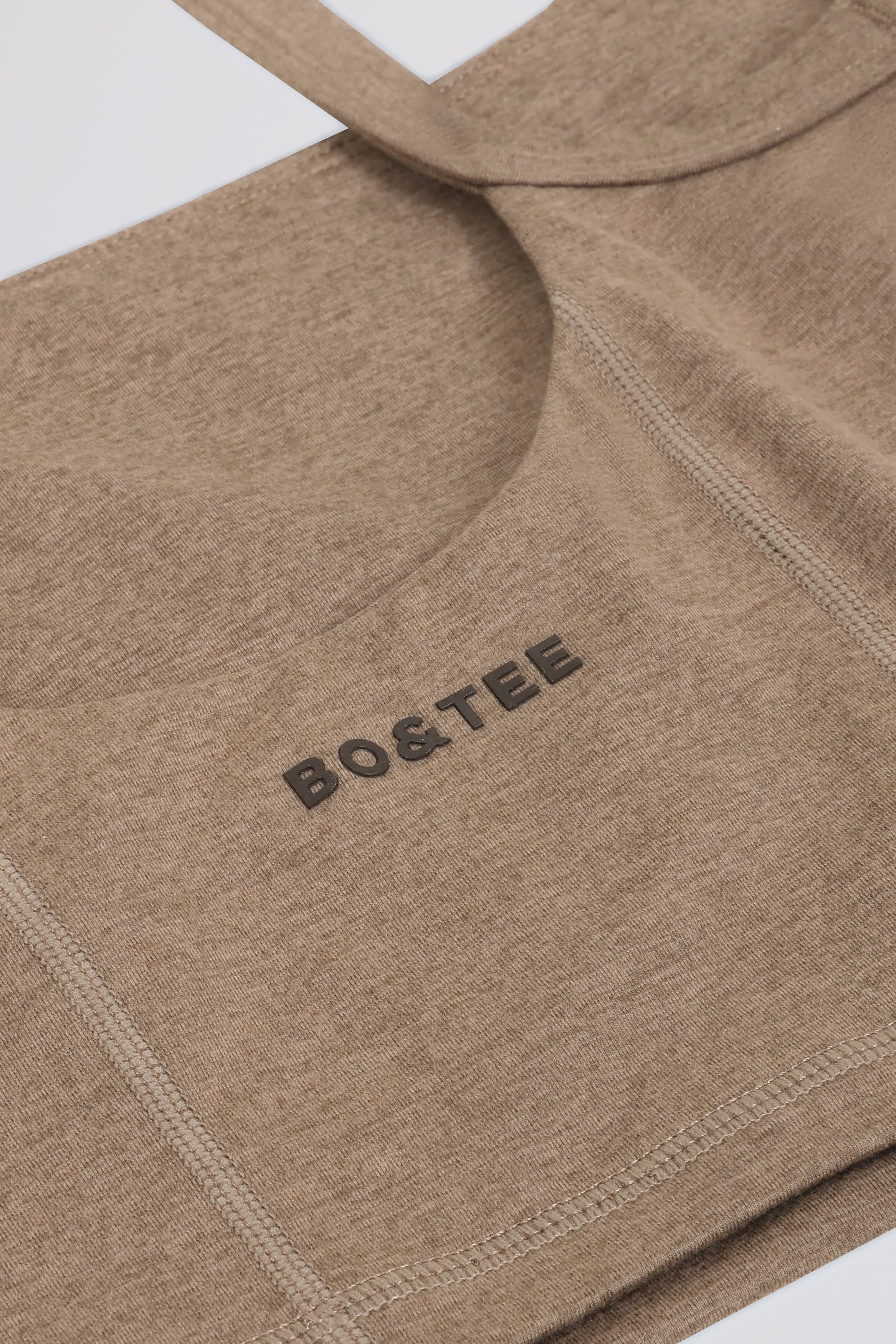 Cropped Tank Top in Mocha Marl