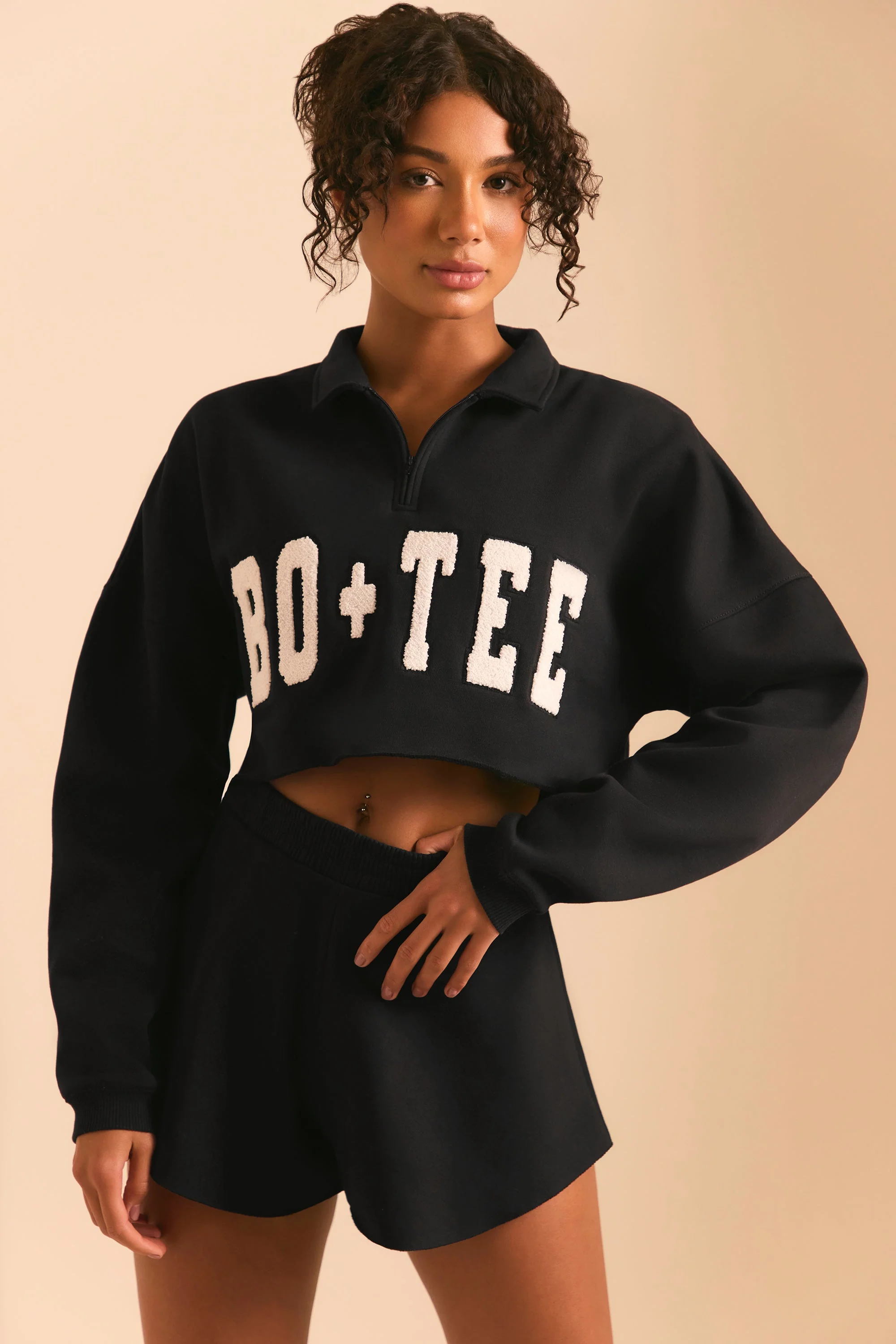 Half Zip Sweater in Black