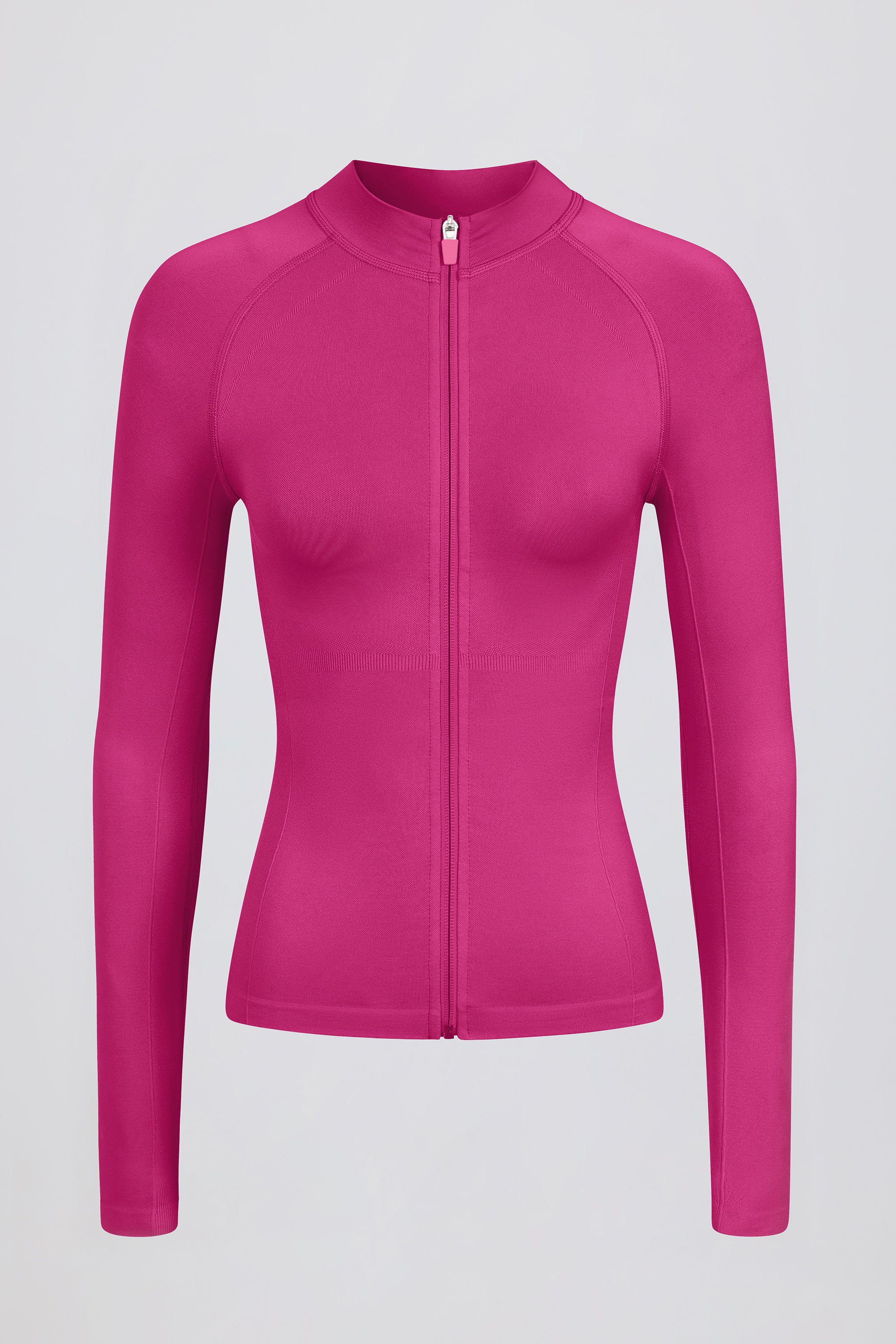 Define Luxe Zip-Up Jacket in Berry