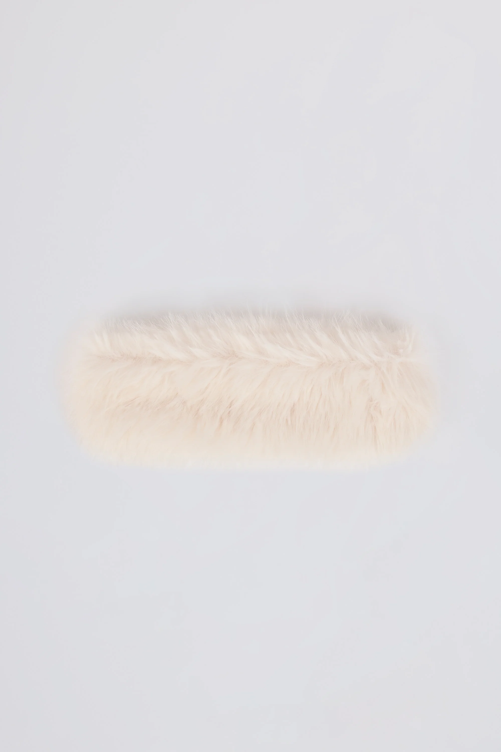 Faux-Fur Headband in Ice White