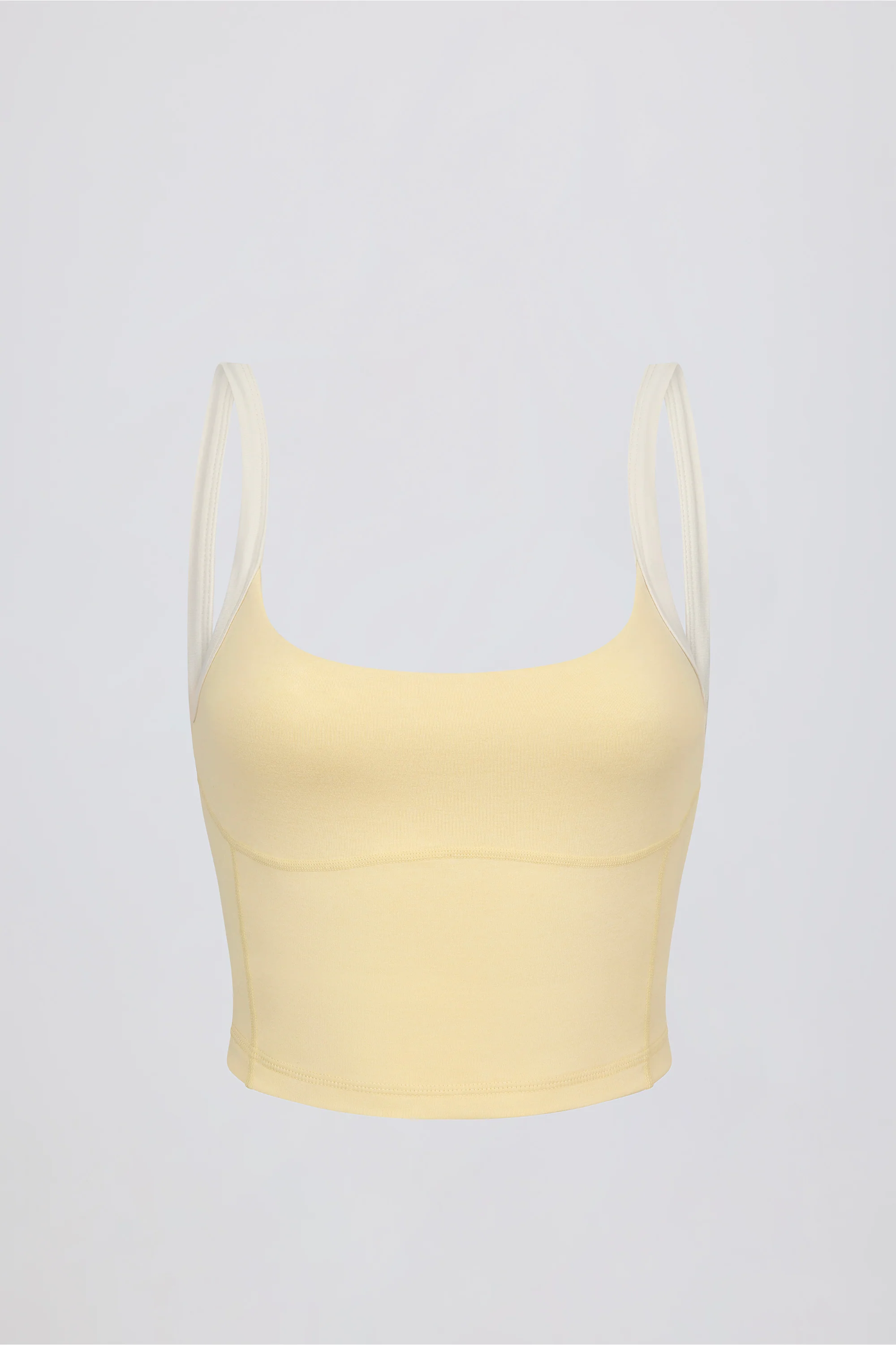 Cropped Tank Top in Lemon Marl