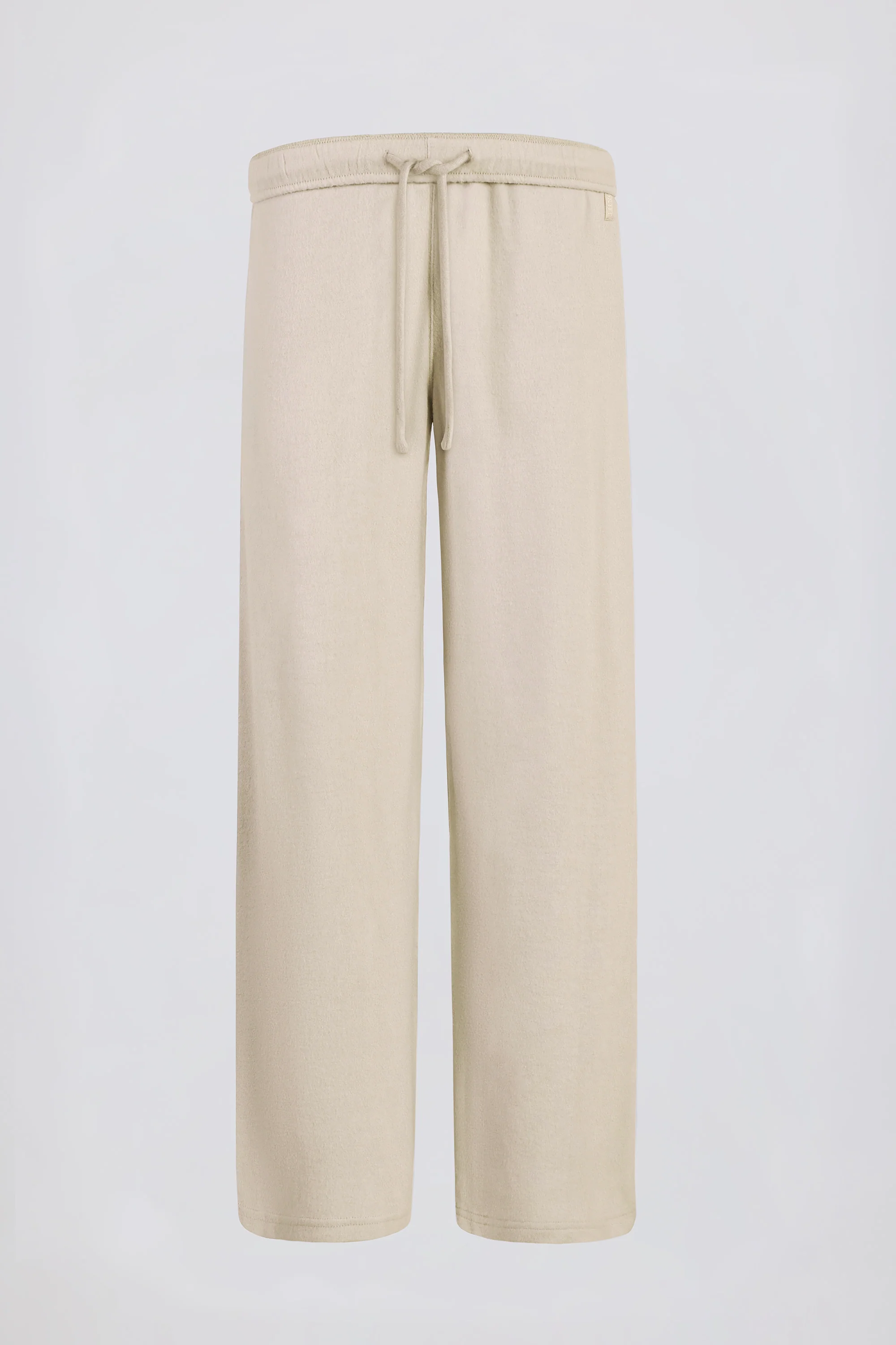 Petite Brushed Jersey Wide-Leg Joggers in Ecru