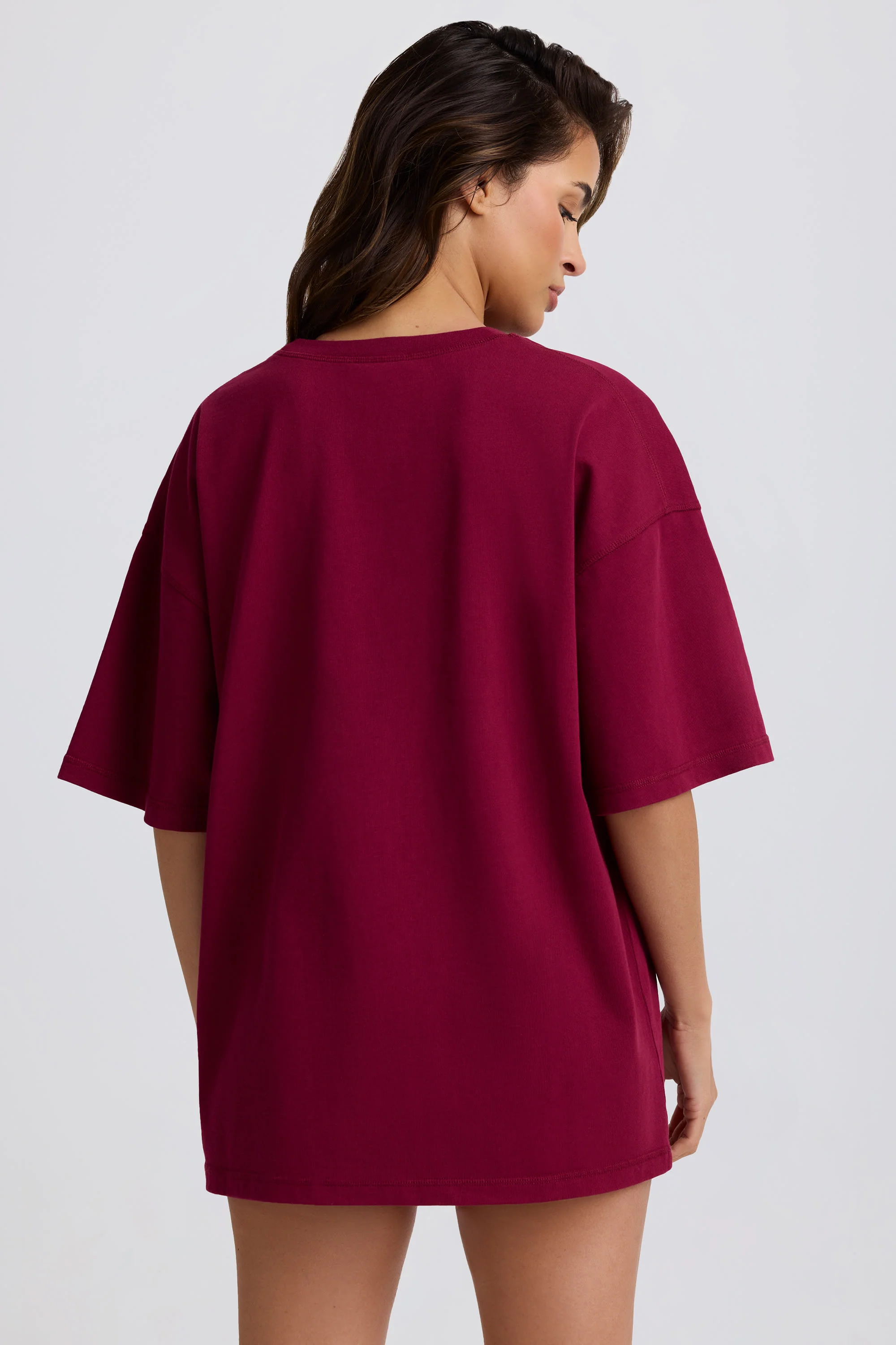 Oversized T-Shirt in Burgundy