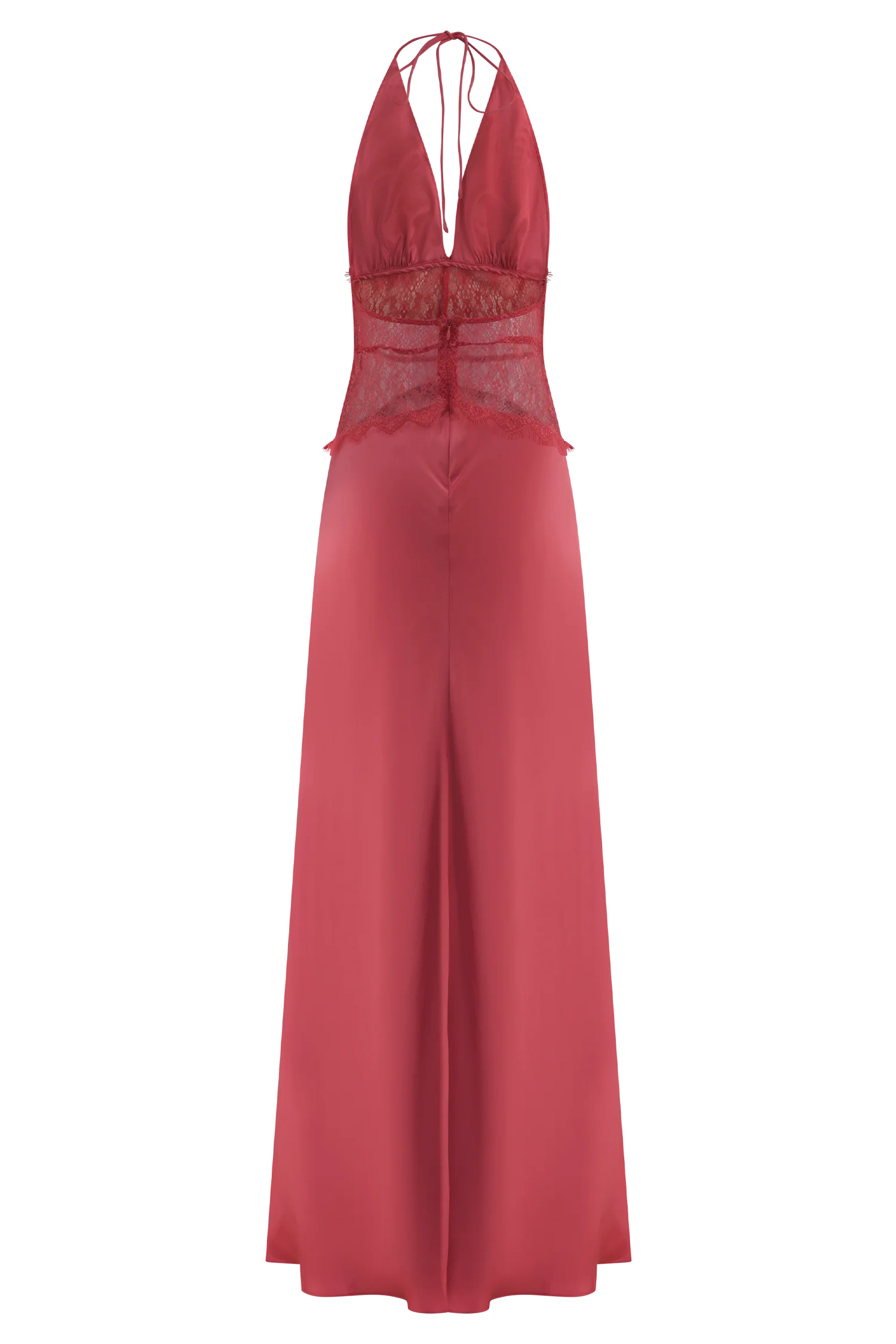 Dinah Lace And Satin Maxi Dress - Blush Rose