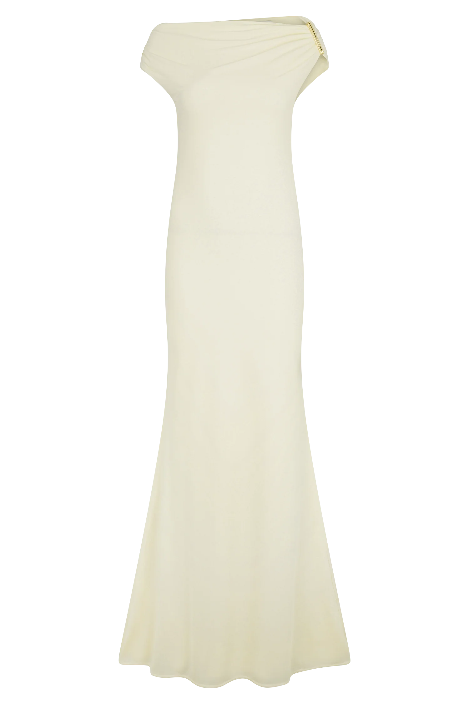 Kinsley Slinky Maxi Dress With Hardware - Ivory