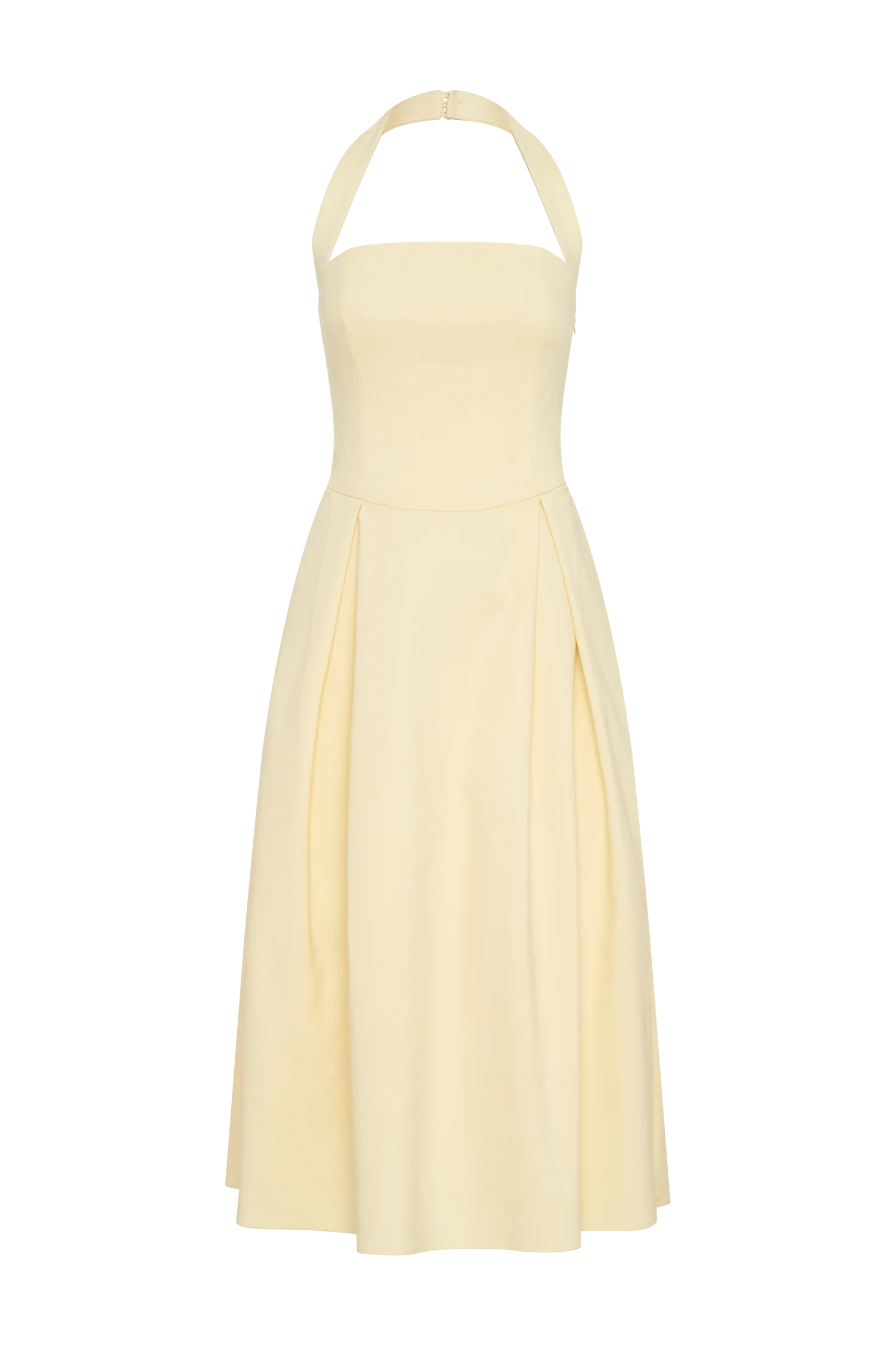 Juana Halter Midi Dress - Lemon