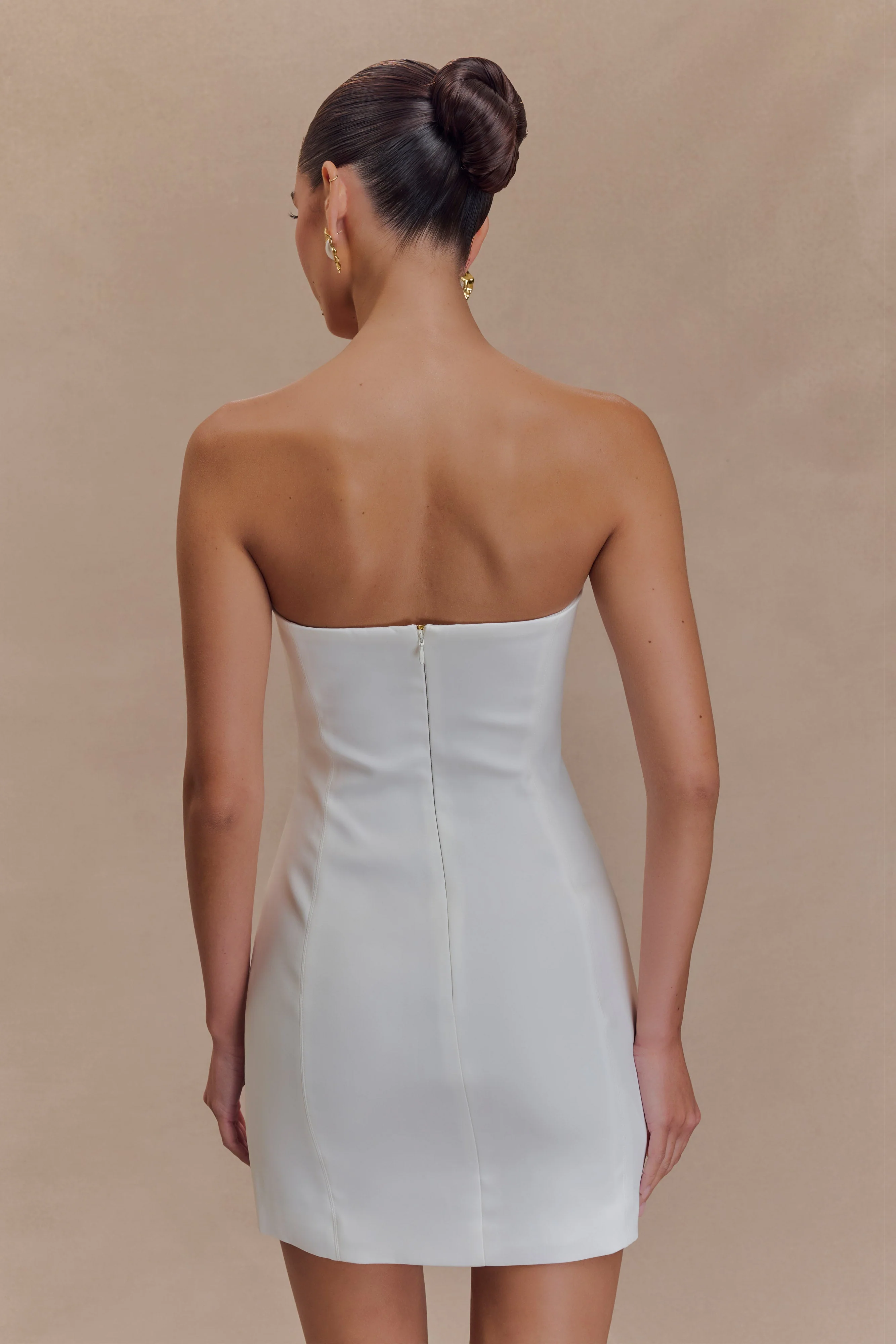 Maci Crepe Mini Dress - White