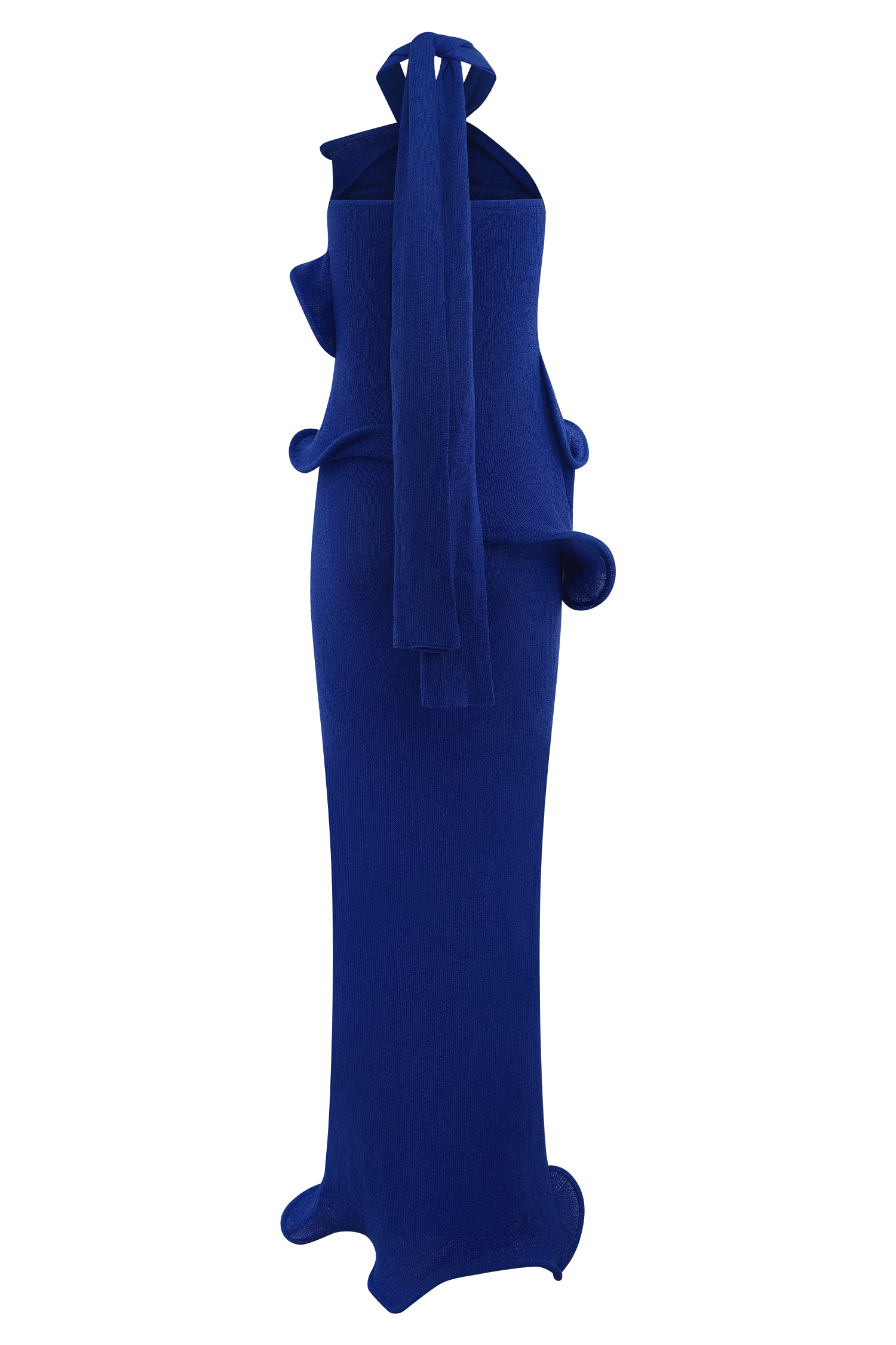 Caprice Halter Knit Maxi Dress - Cobalt