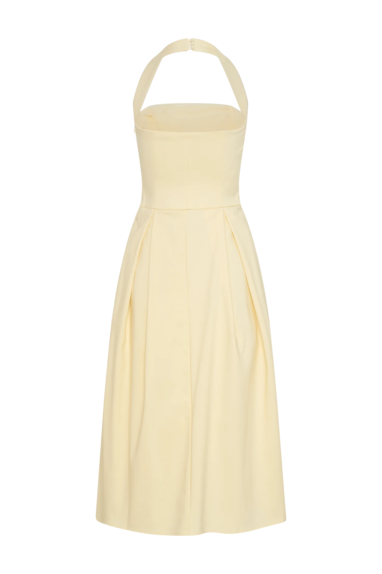 Juana Halter Midi Dress - Lemon