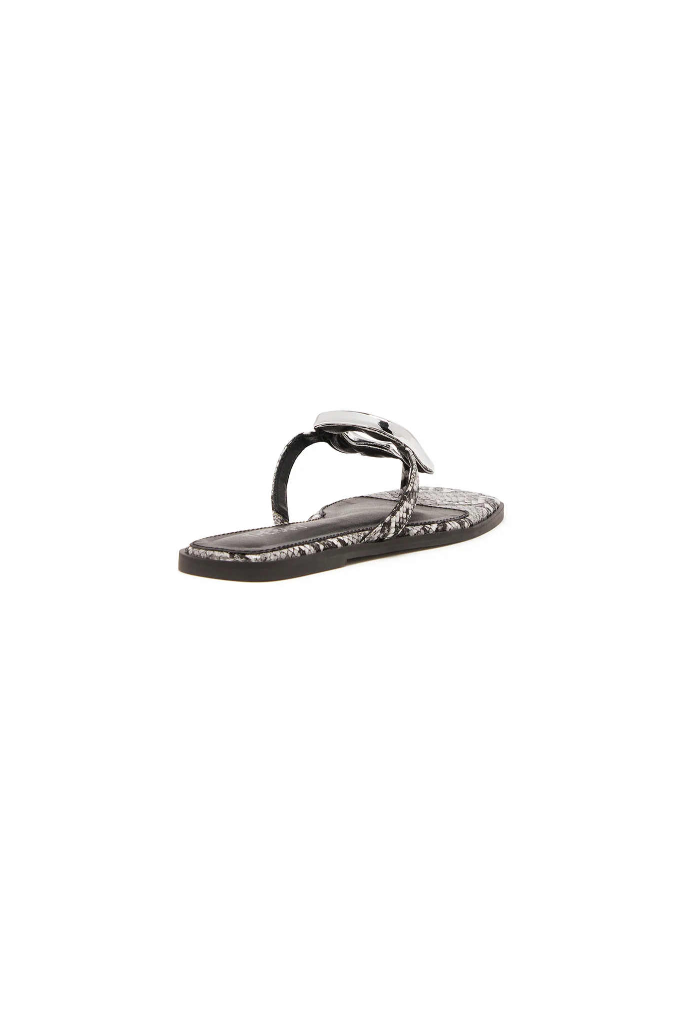 THERAPY Guild Thong Sandal Black White Snake