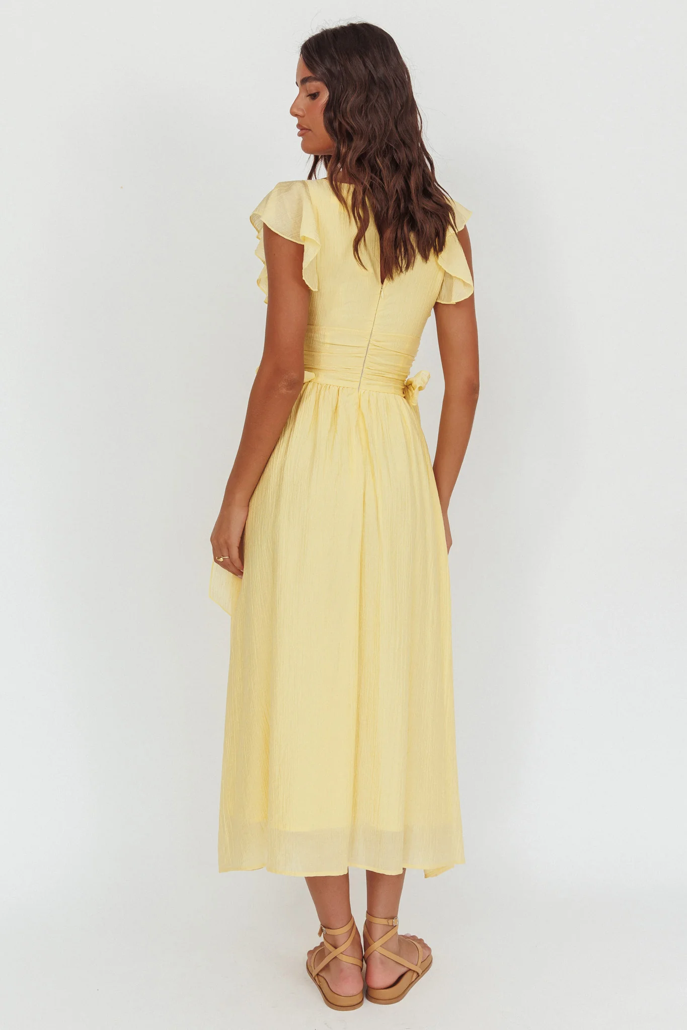 Elsewhere Waist Bows Maxi Dress Banana