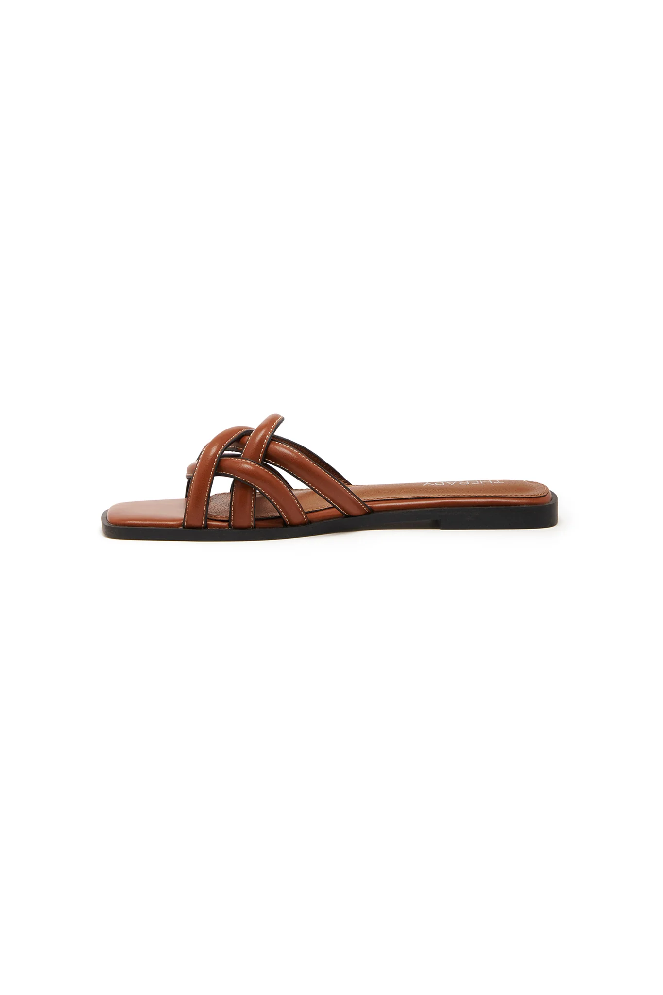 THERAPY Gabrielle Flat Sandal Dark Tan