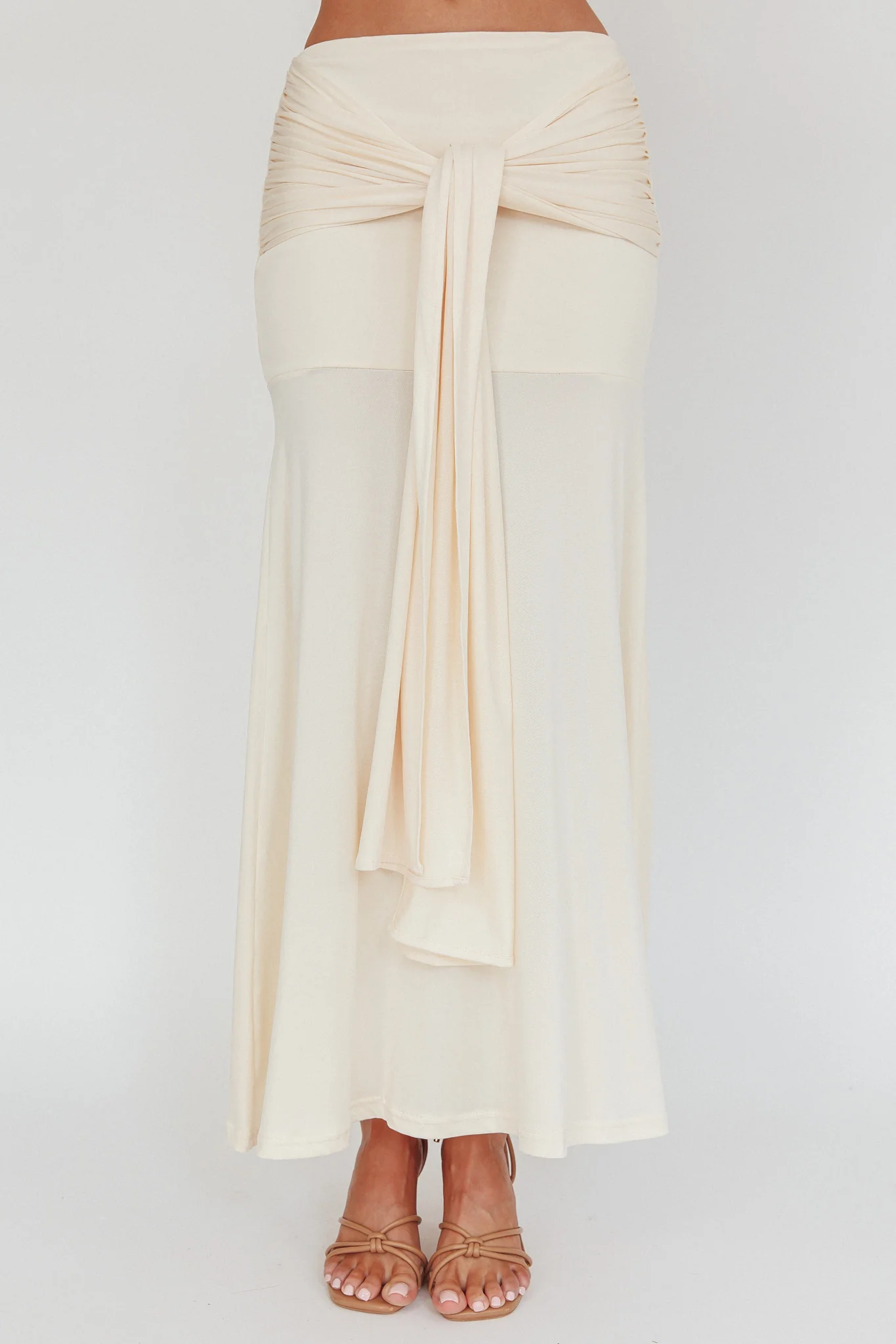 Night Market Hip Tie Maxi Skirt Butter