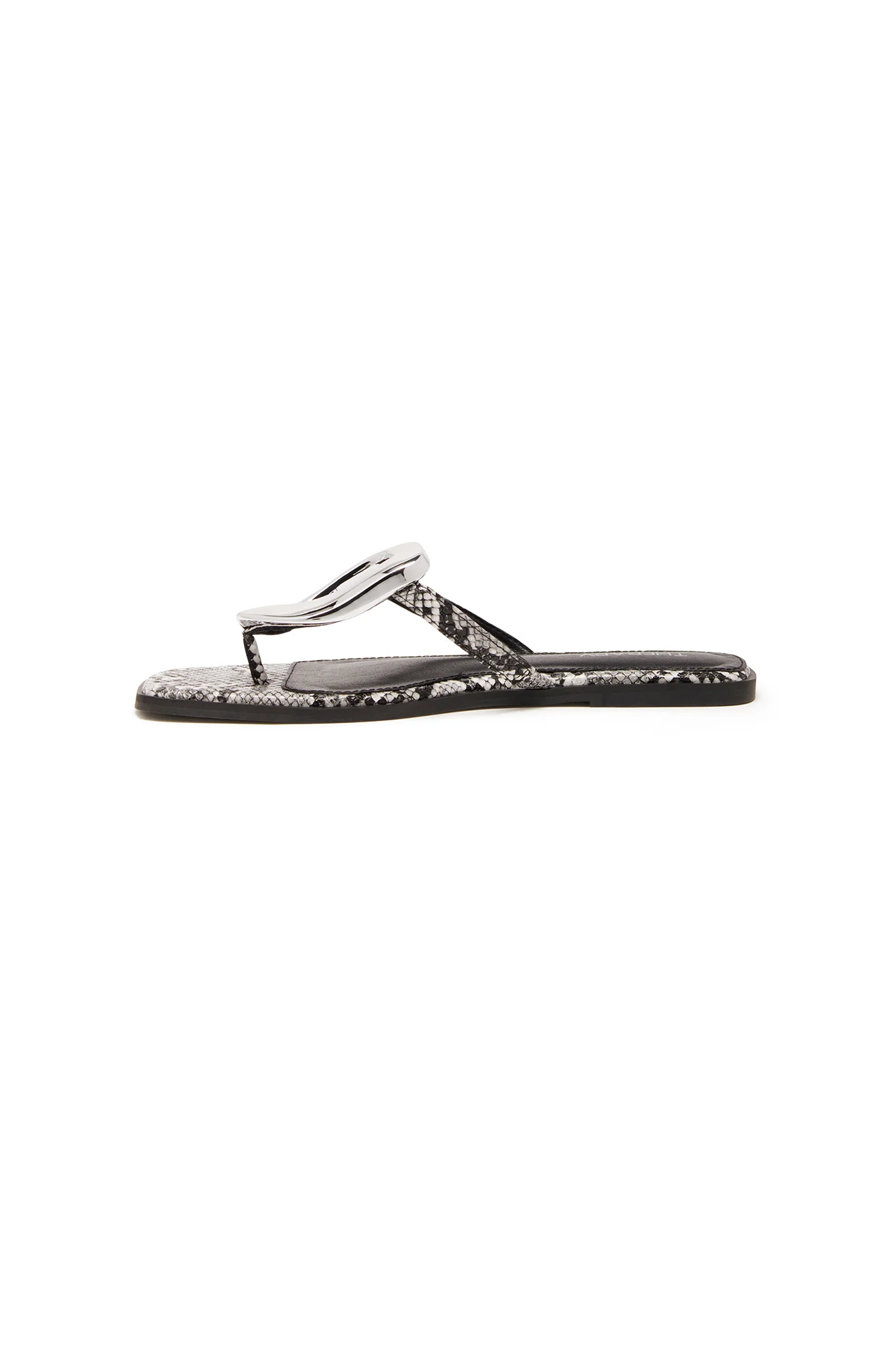 THERAPY Guild Thong Sandal Black White Snake