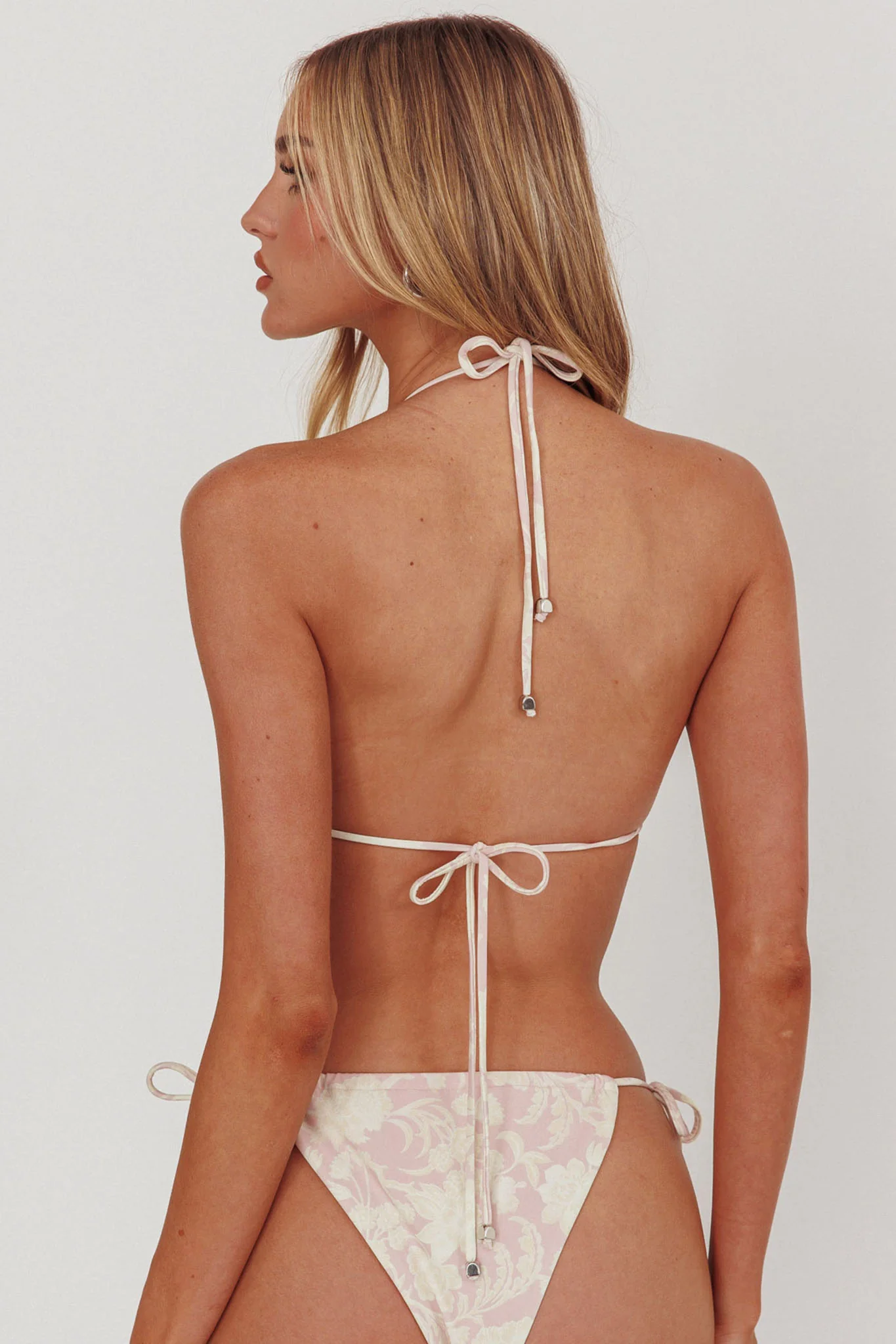 Janina Triangle String Bikini Top Paisley Floral