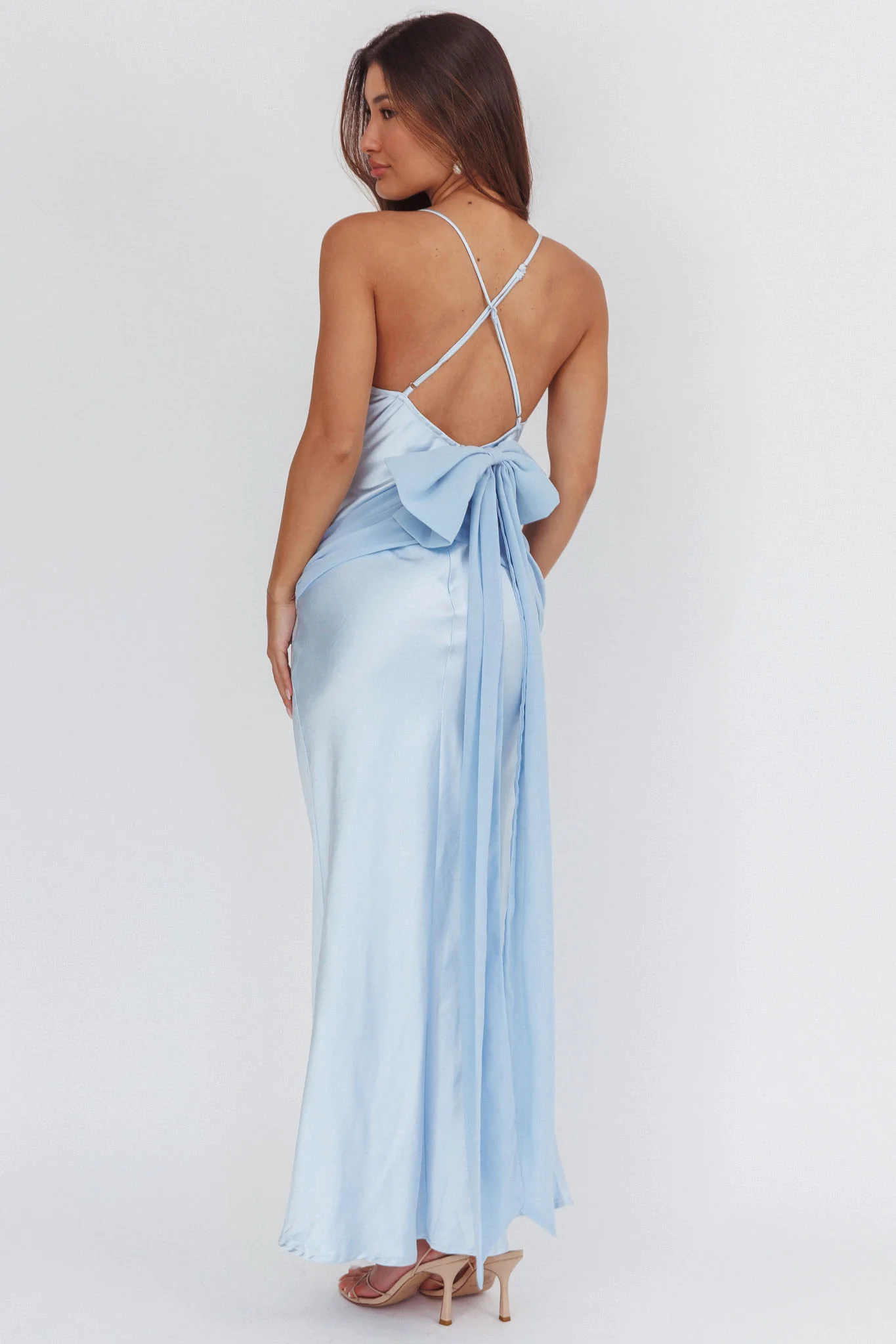 Arizona Sunset Criss-Cross Bow Back Dress Blue