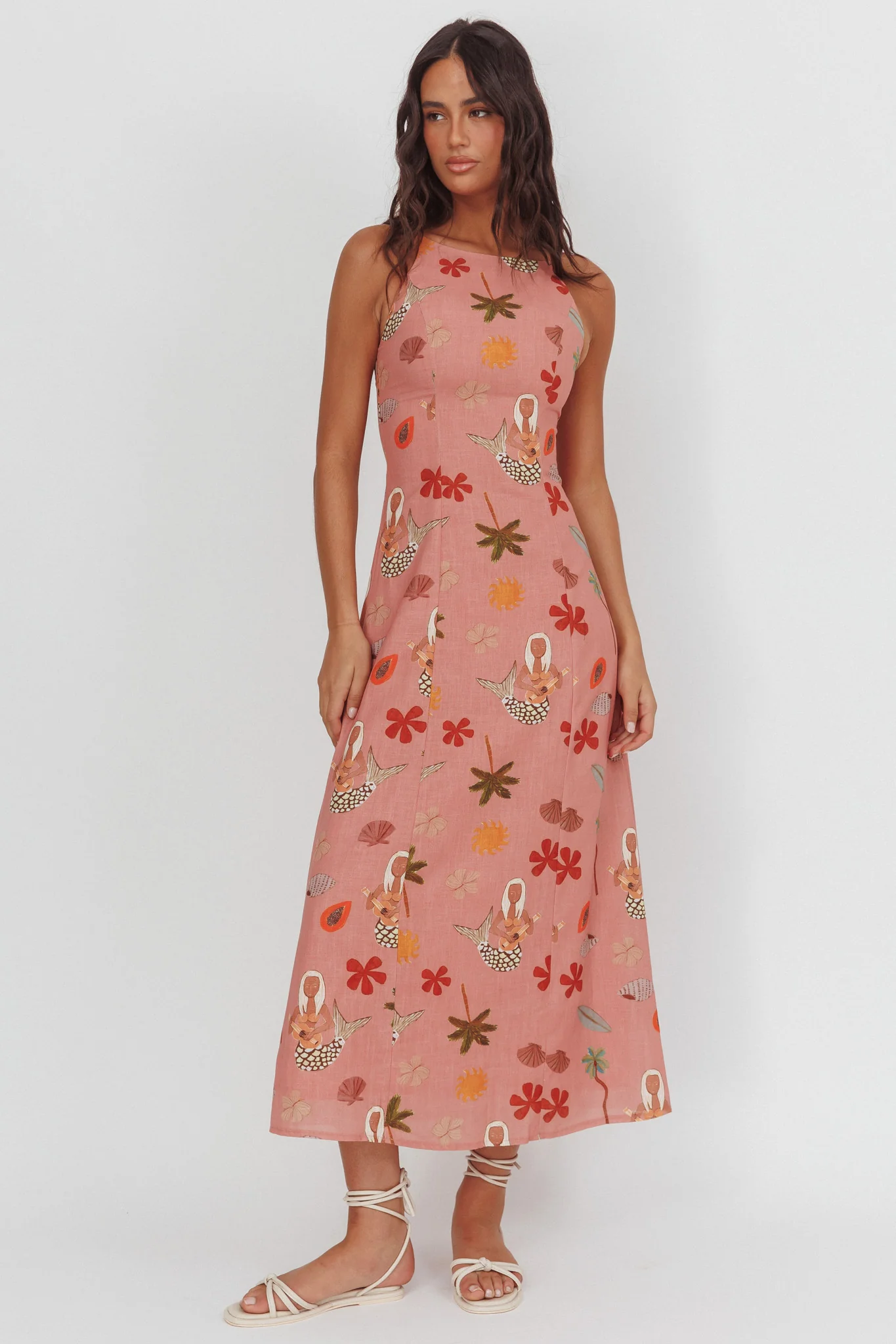 No Ordinary Girl Tied Back Maxi Dress Mermaid Blush