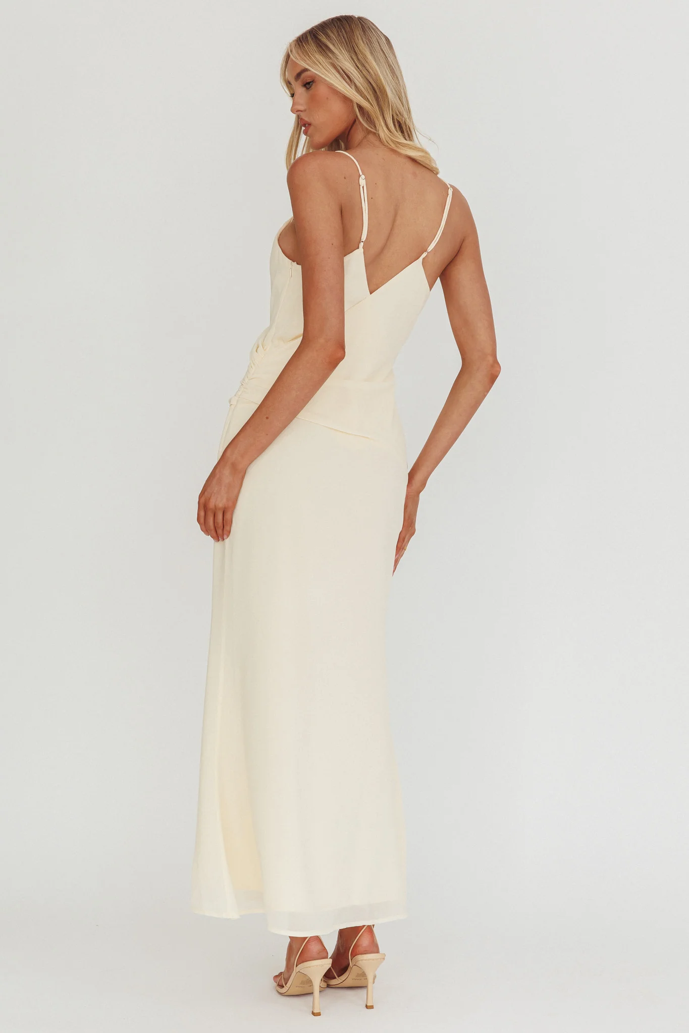Lexxi Crossover Gathered Waist Maxi Dress Butter
