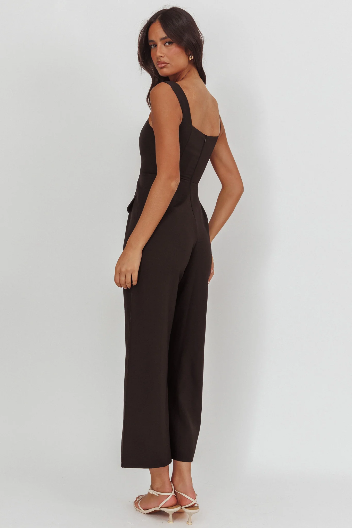 Atheena Faux Pocket Jumpsuit Black