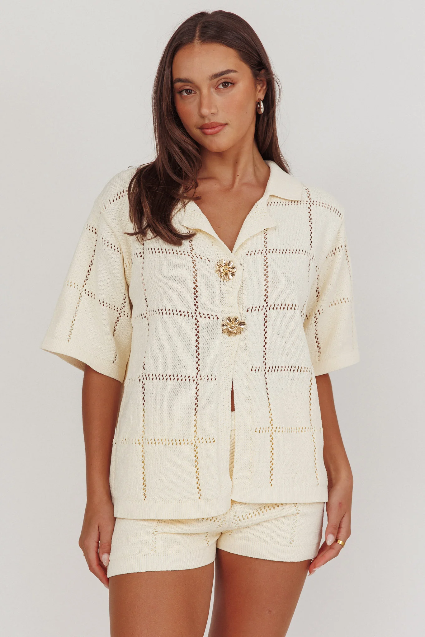 Sailor Knit Shorts Cream