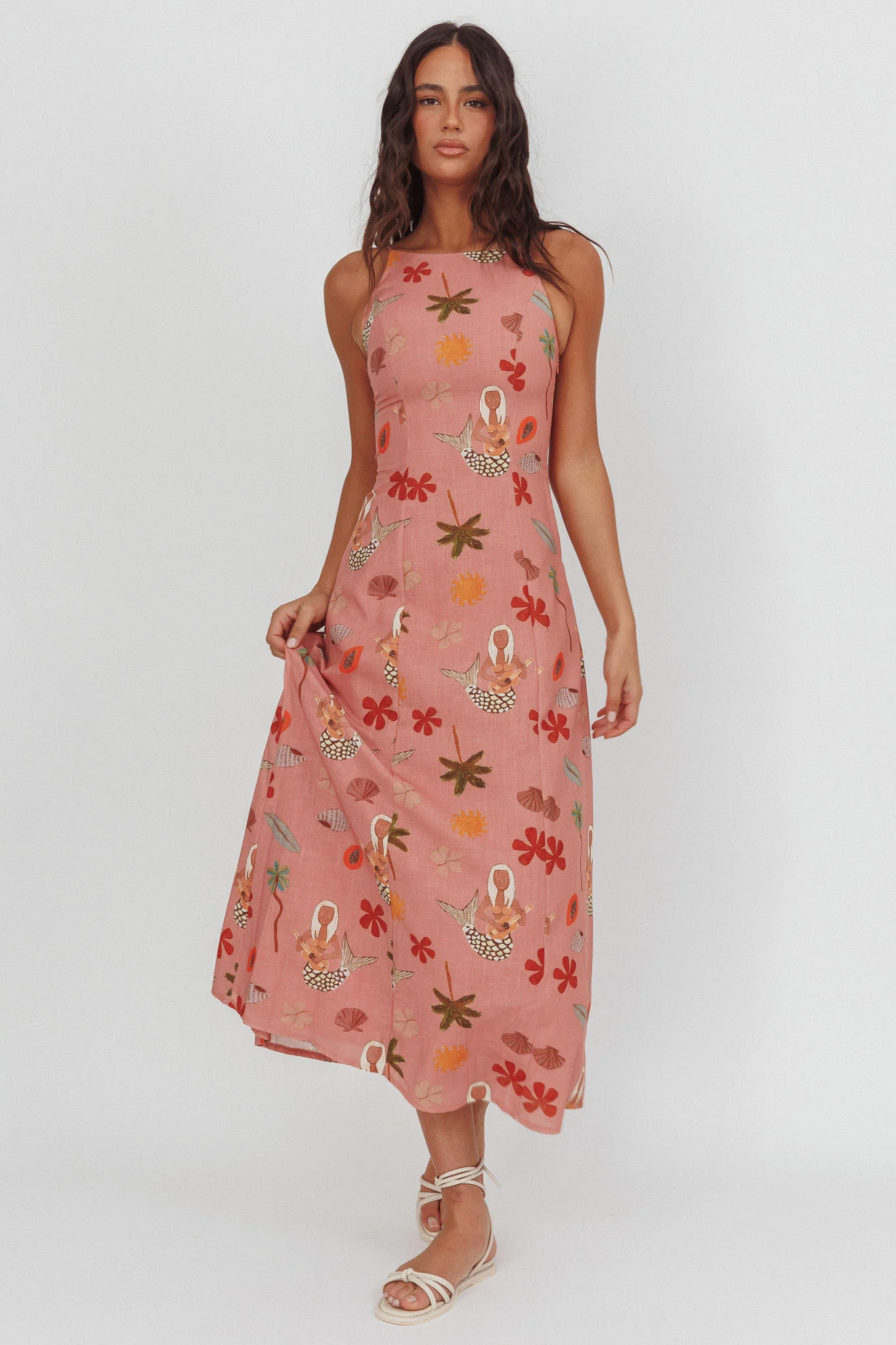 No Ordinary Girl Tied Back Maxi Dress Mermaid Blush