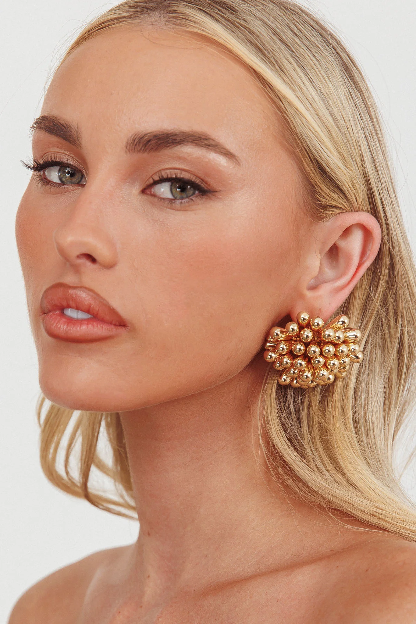 Billy Firework Cluster Earrings Gold