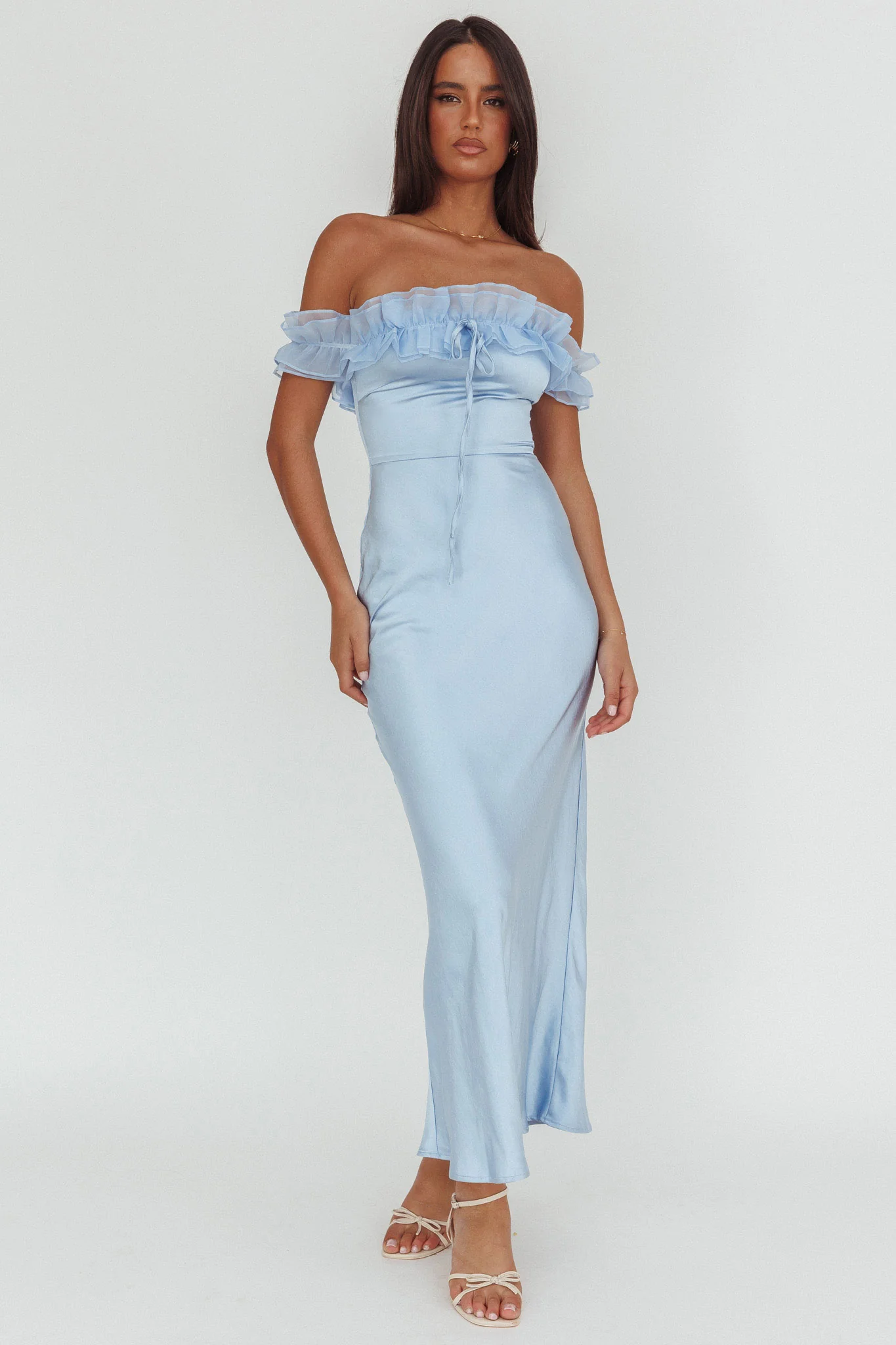 Summerfield Off-Shoulder Maxi Dress Blue