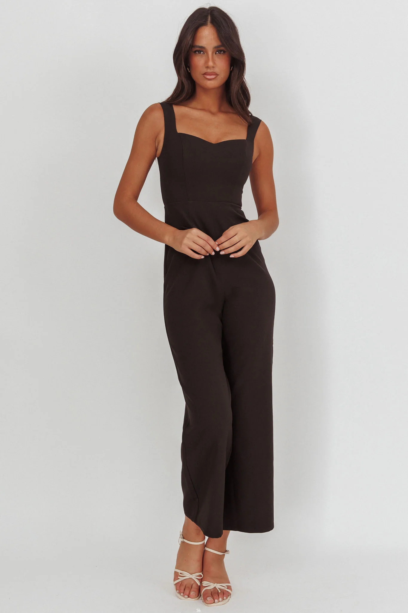 Atheena Faux Pocket Jumpsuit Black