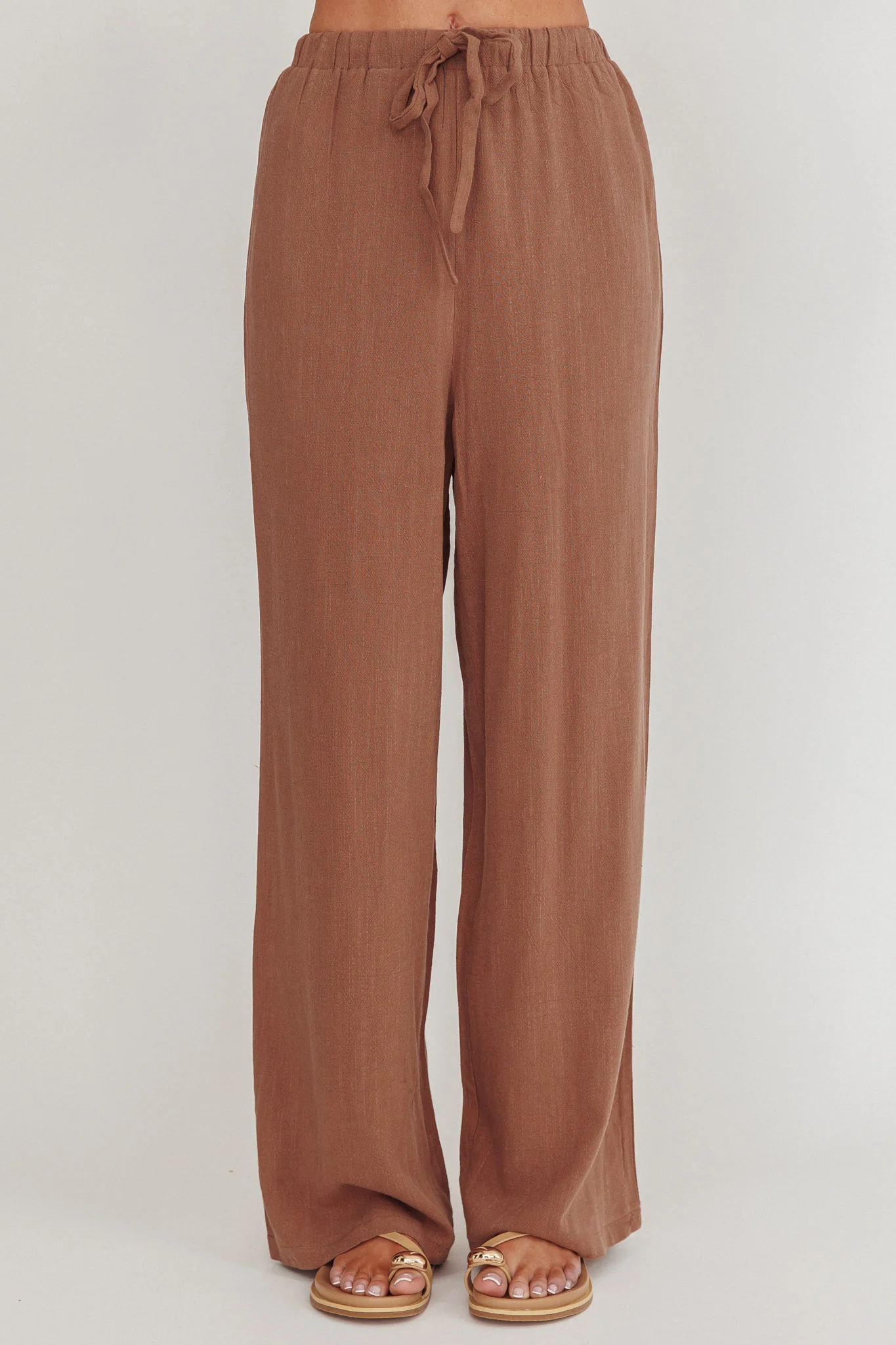 Eniola Drawstring Pants Chocolate
