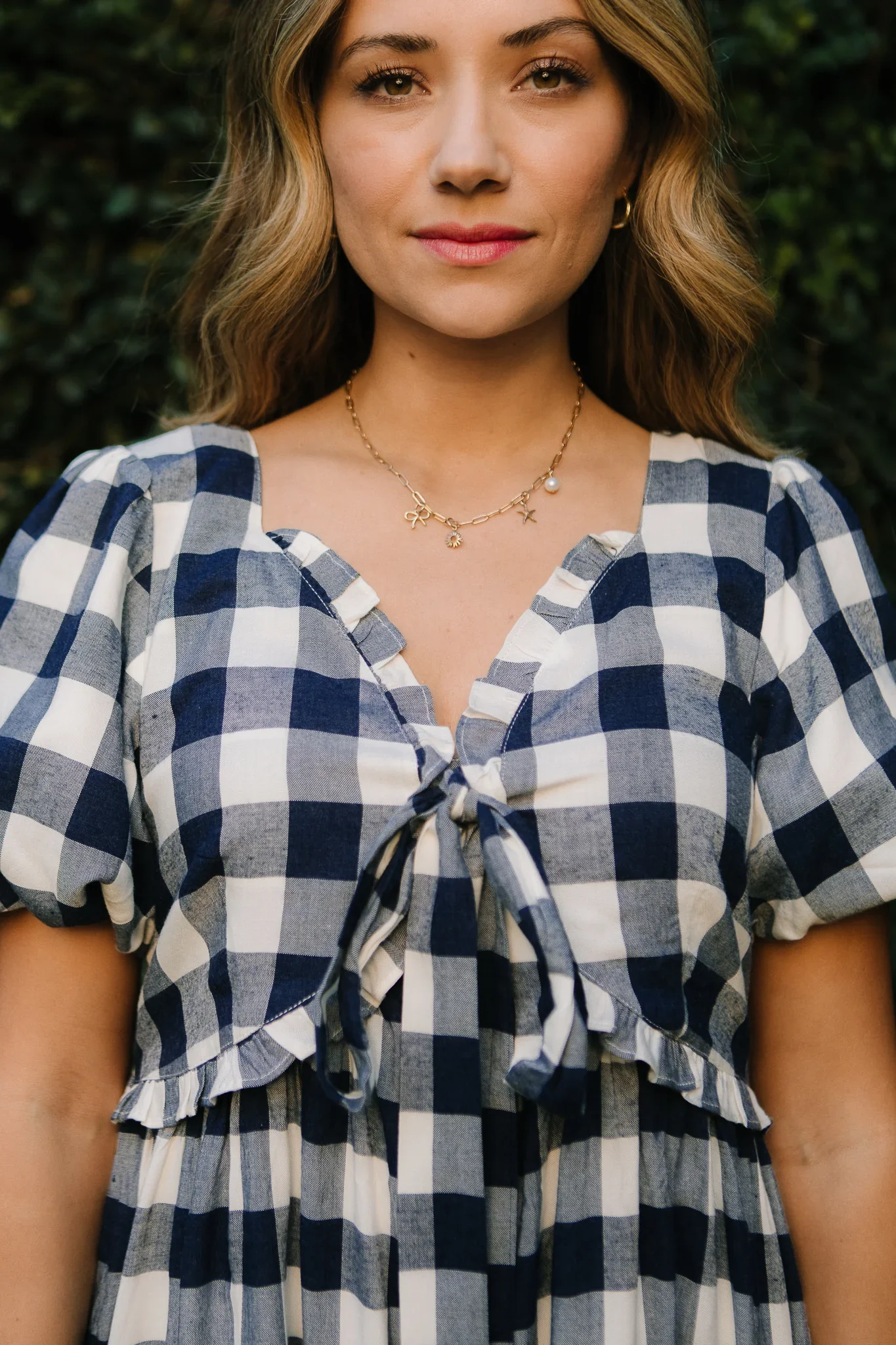 Picnic Dress in Navy Gingham