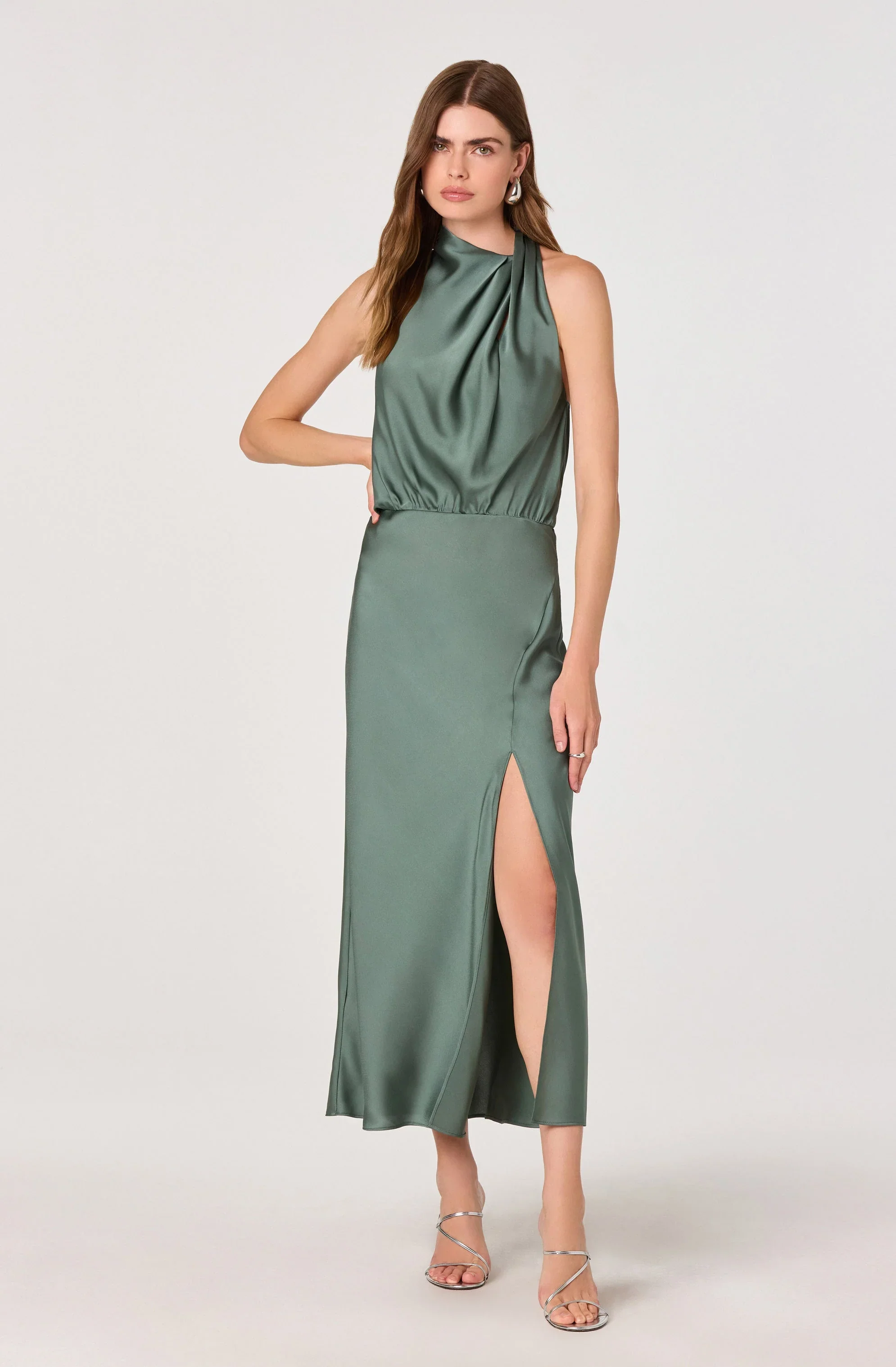 Jelyn Satin Midi Dress